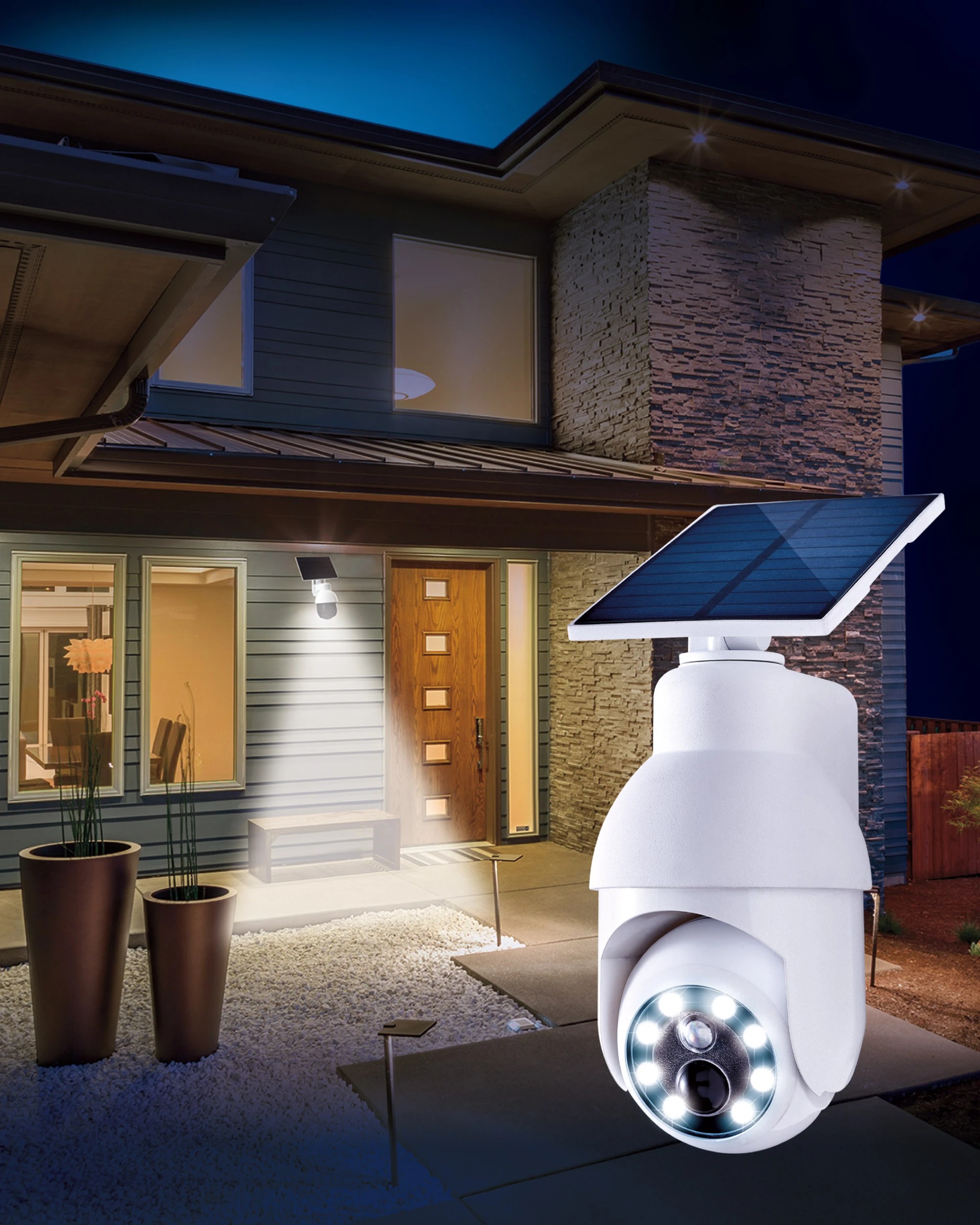 2 Handy Brite Solar Security 360 Ultra-Bright Outdoor Light That Looks Like A Security Camera, 2 of 7