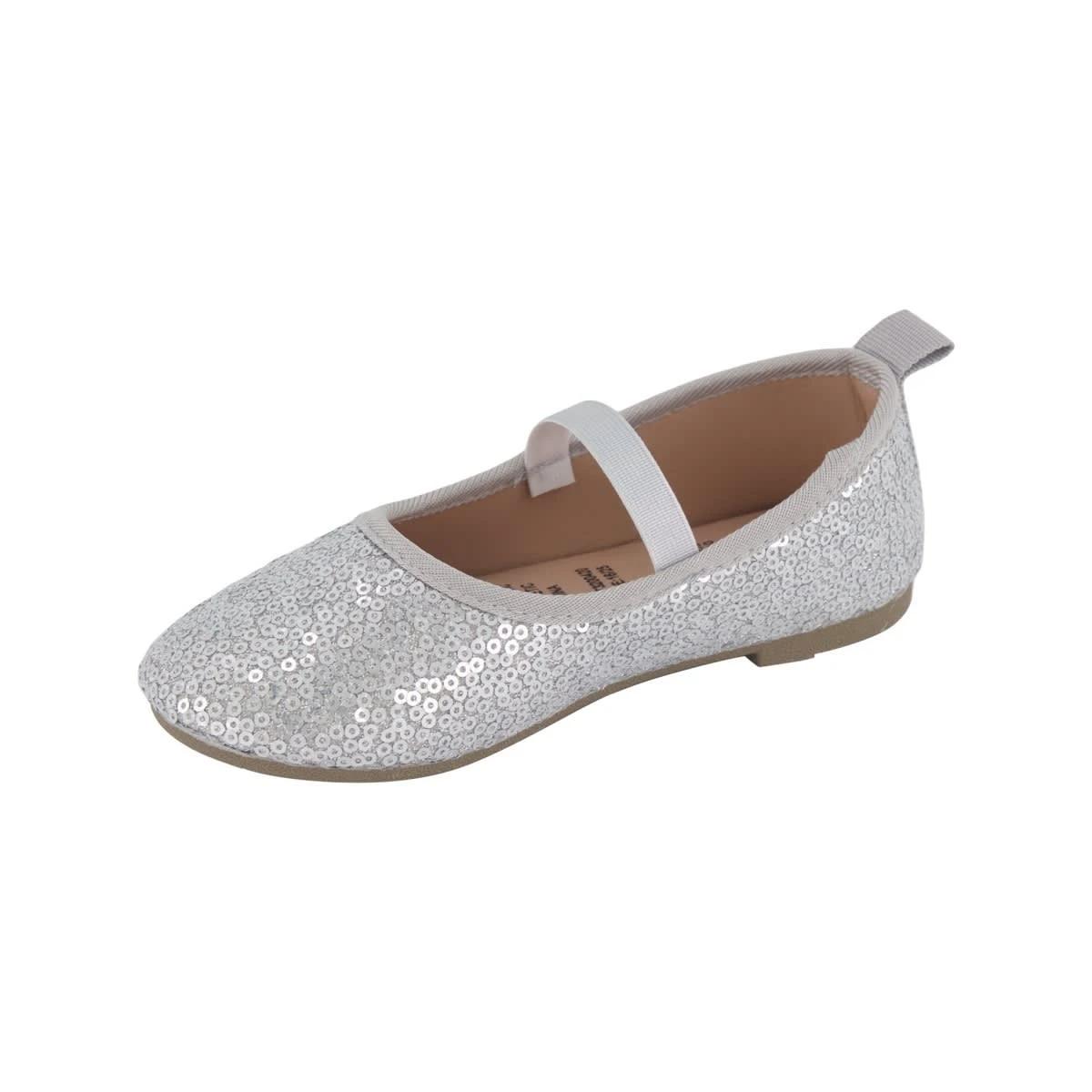 3 Junior Sequin Flats IRIDESCENT SILVER SEQUIN, 3 of 5