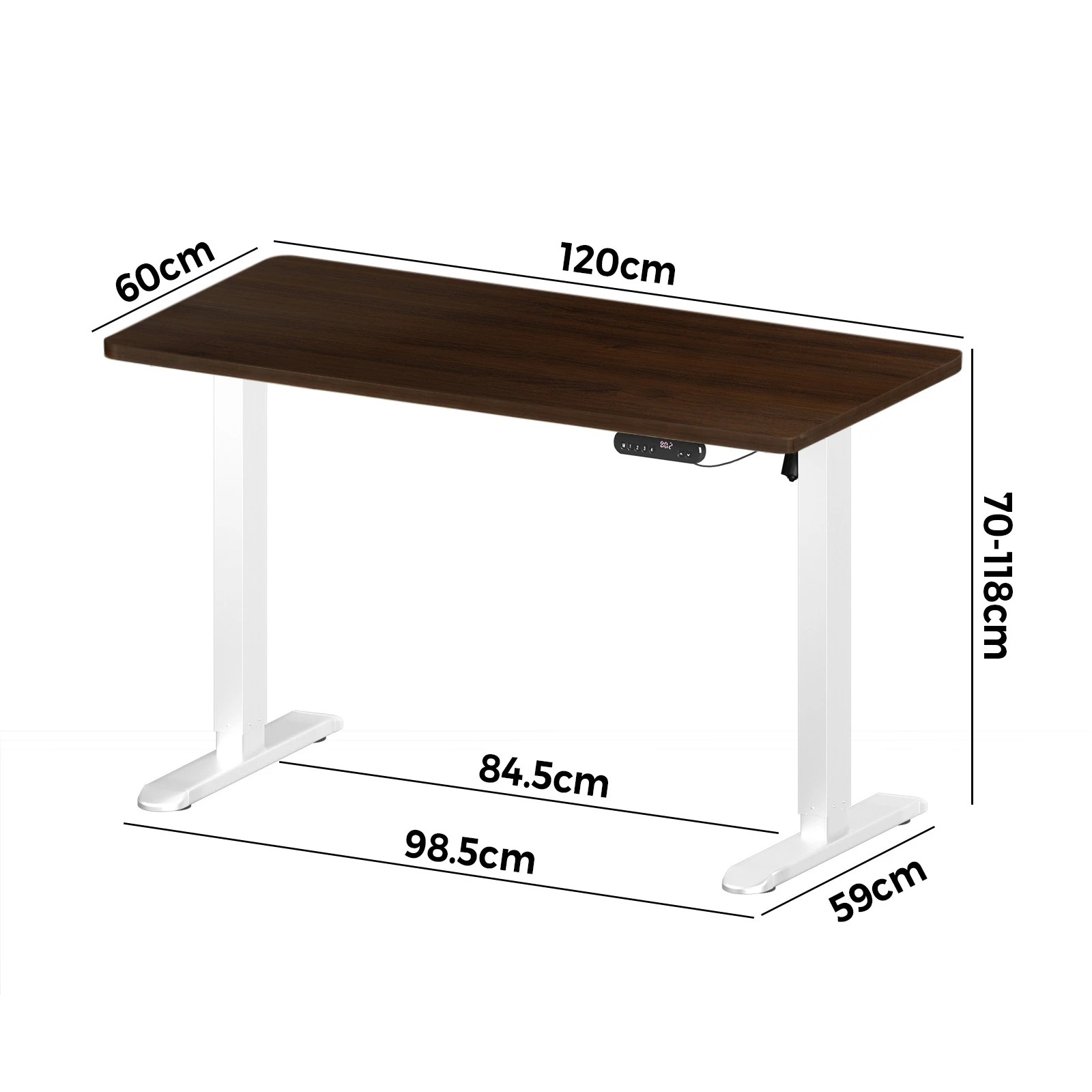 4 Oikiture 120cm Electric Standing Desk Single Motor Height Adjustable Sit Stand Table
 - Multi, 4 of 4
