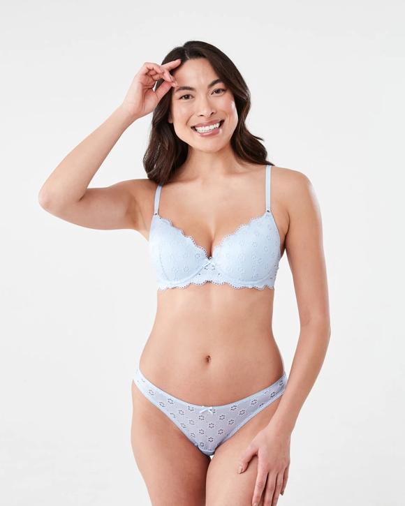 Co-ordinated Broderie T-shirt Bra