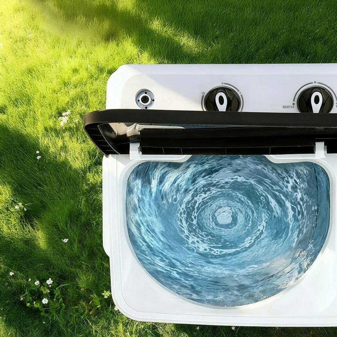 5 Devanti Portable Washing Machine Twin Tub 7KG - White, 5 of 8