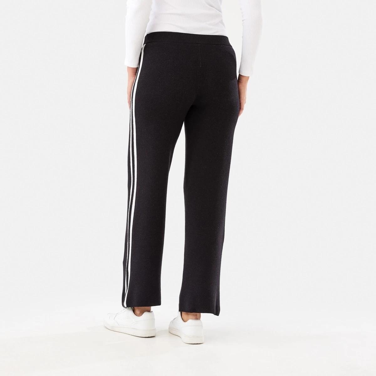 3 True Knit Side Stripe Pants Black, 3 of 5