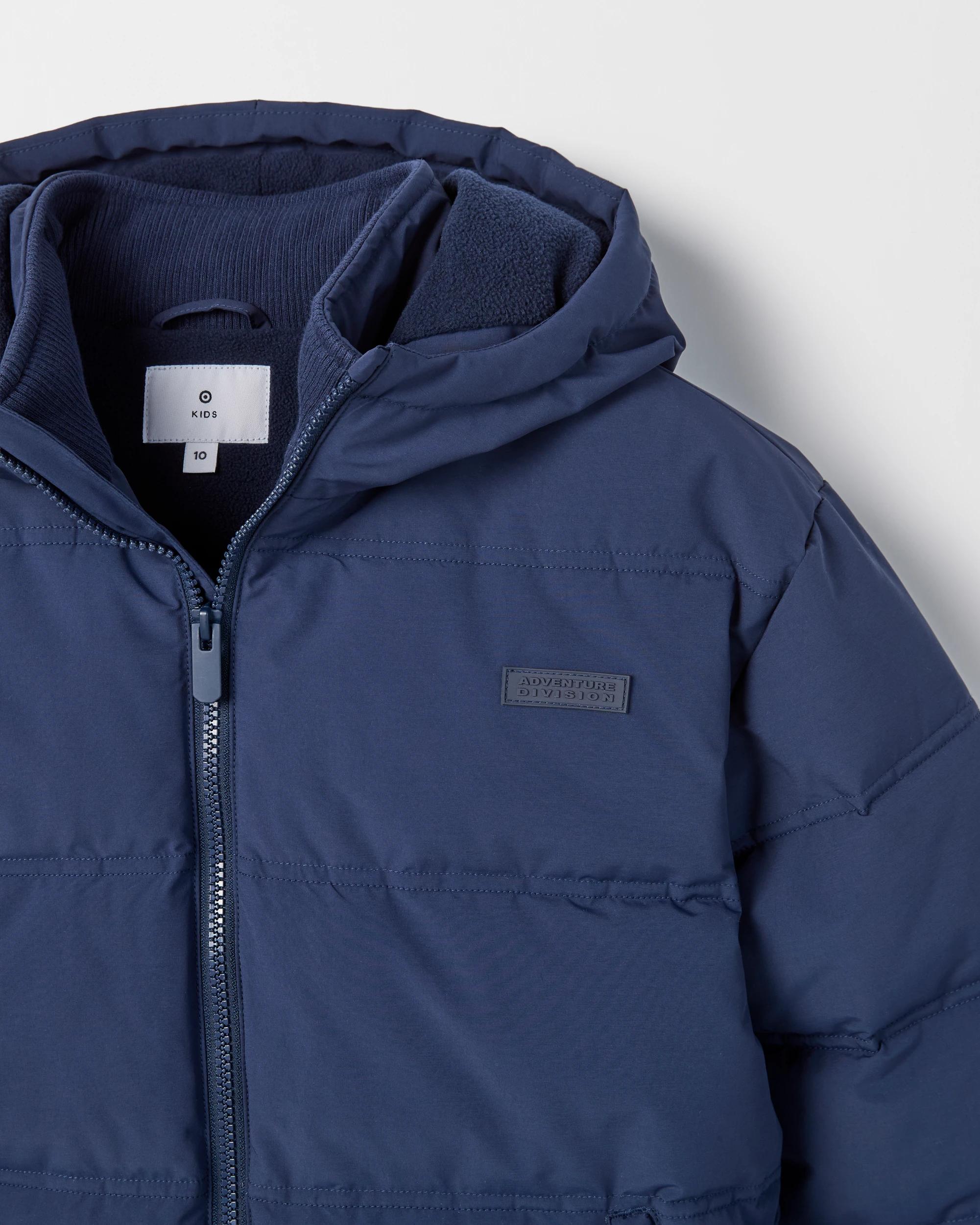 2 Target Kids Hooded Puffer Jacket NAVY, 2 of 2