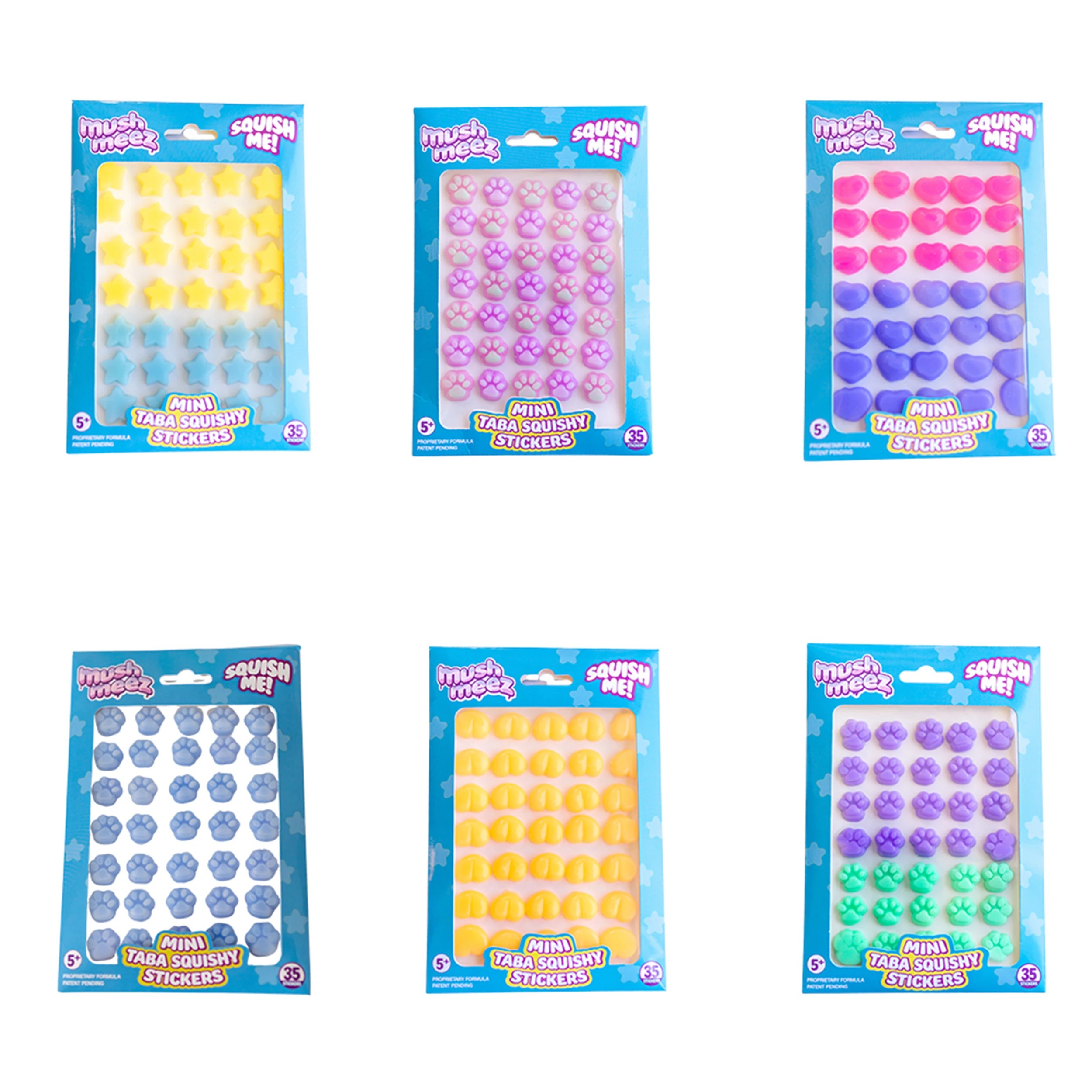 1 35 Piece Mushmeez Mini Taba Squishy Stickers - Assorted, 1 of 10