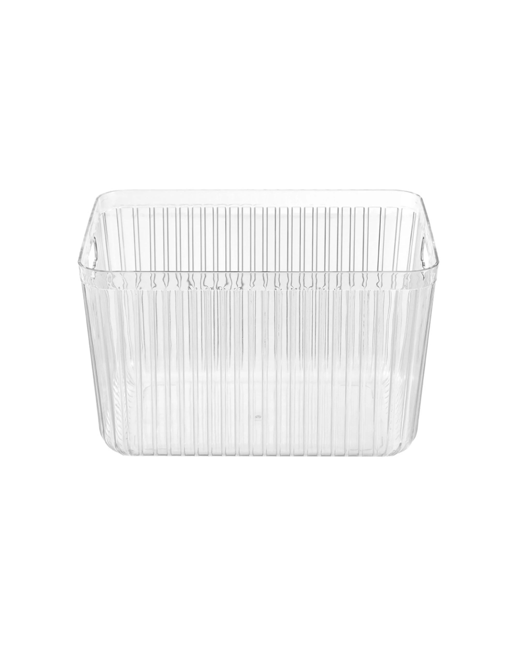 4 Boxsweden Crystal Ribbed Container 17.5L Storage With Handles - Clear, 4 of 4