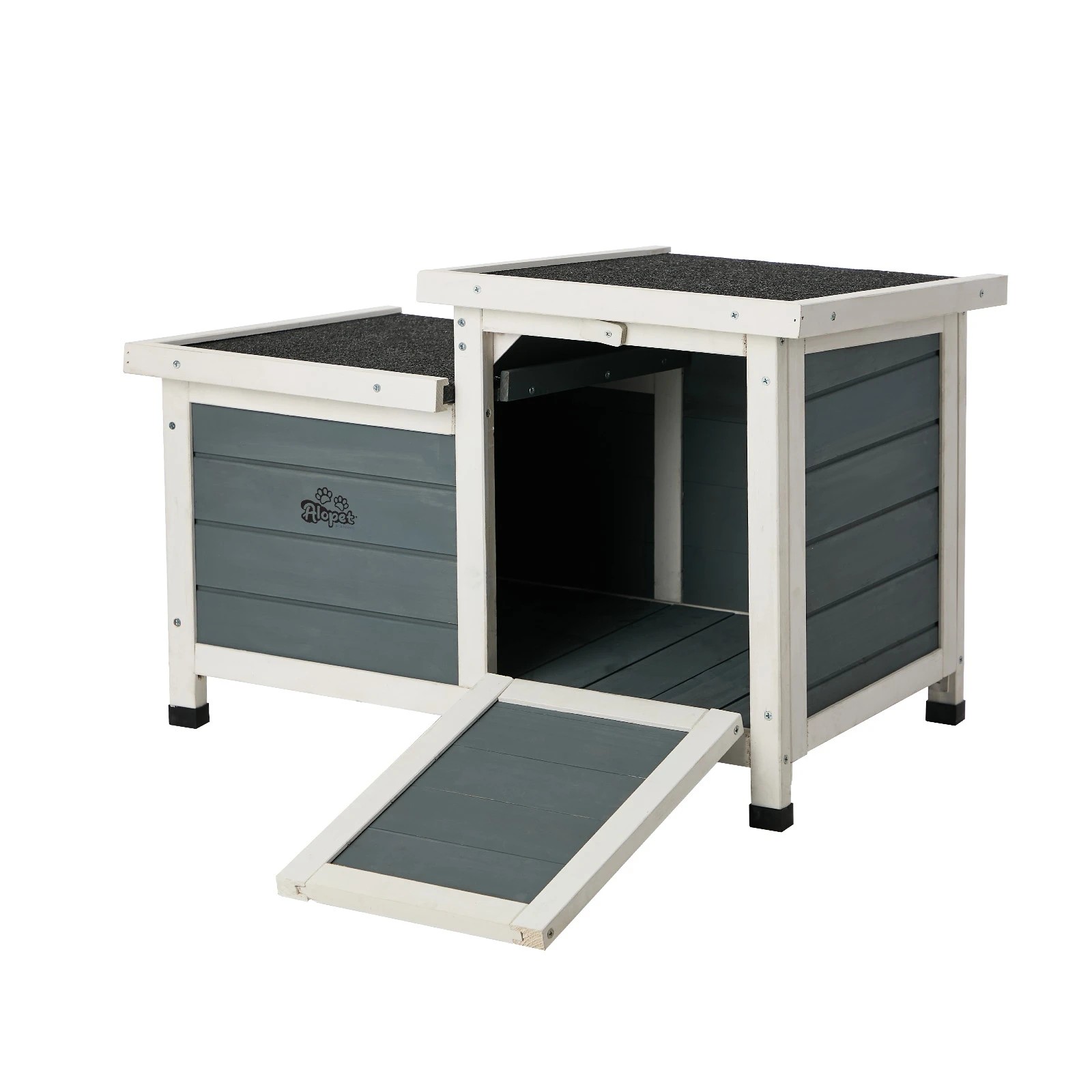 1 Alopet Outdoor Rabbit Hutch Wooden Cage Chicken Coop House Enclosure - Multi, 1 of 10