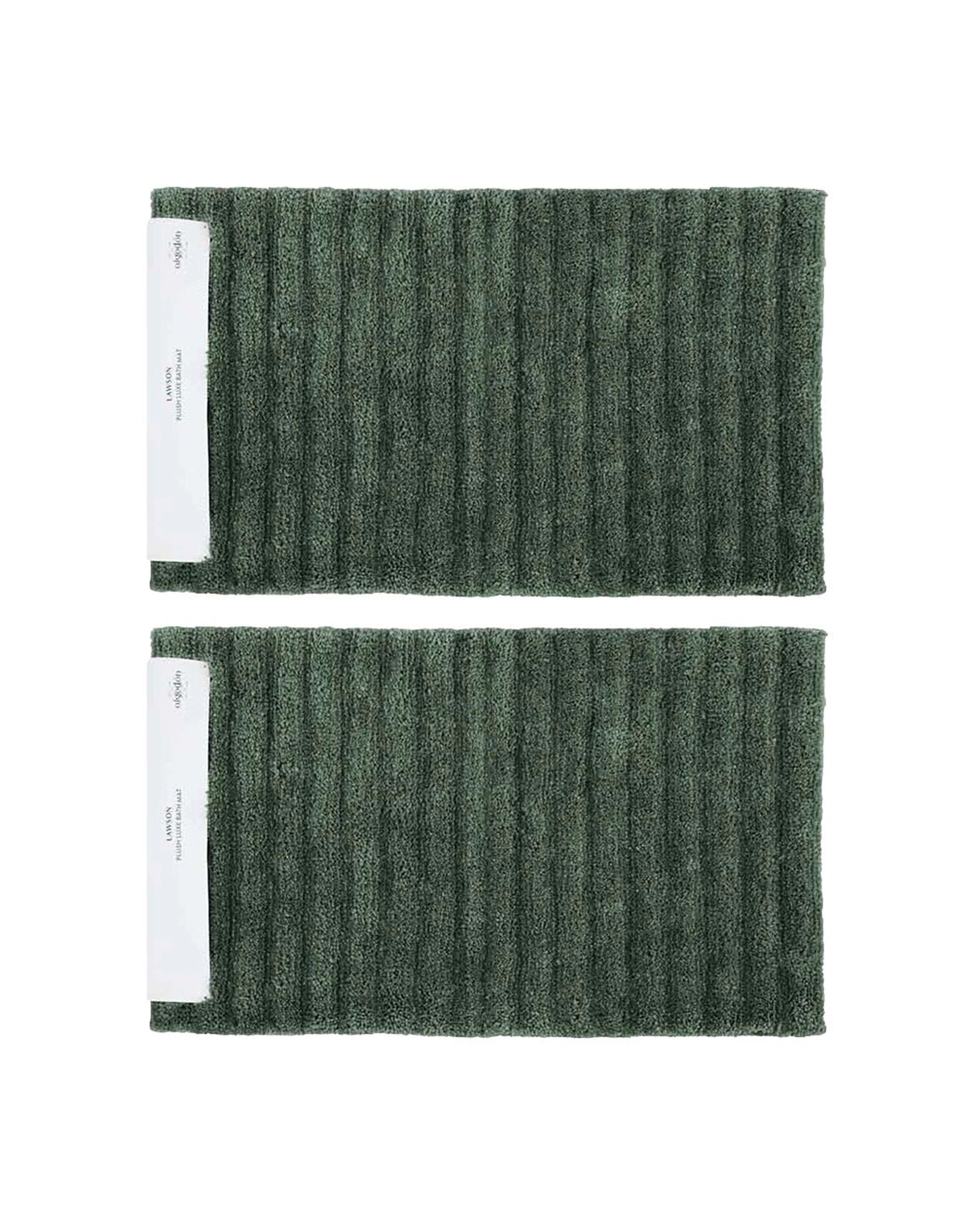 1 Algodon 2PK Lawson Plush Bath Runner Non-Slip Mat 50x100cm - Green, 1 of 1