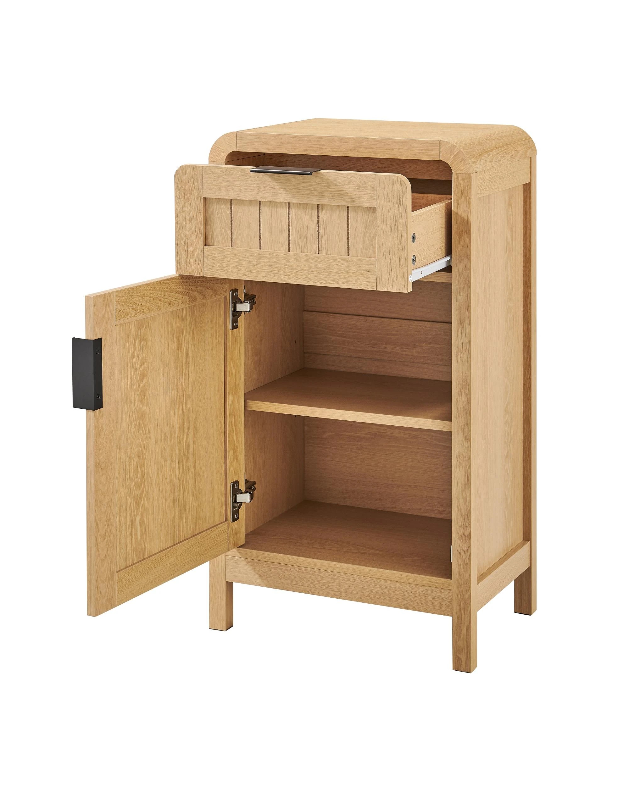 7 Kodu Bedside Cabinet 1 Drawer 1 Door - Natural, 7 of 9