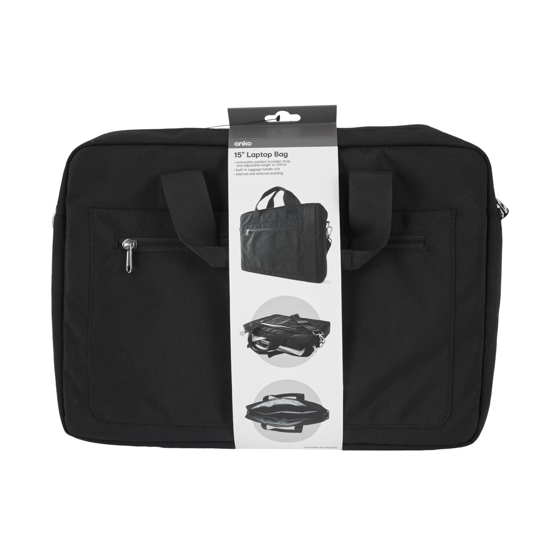 9 15in. Laptop Bag - Black, 9 of 9