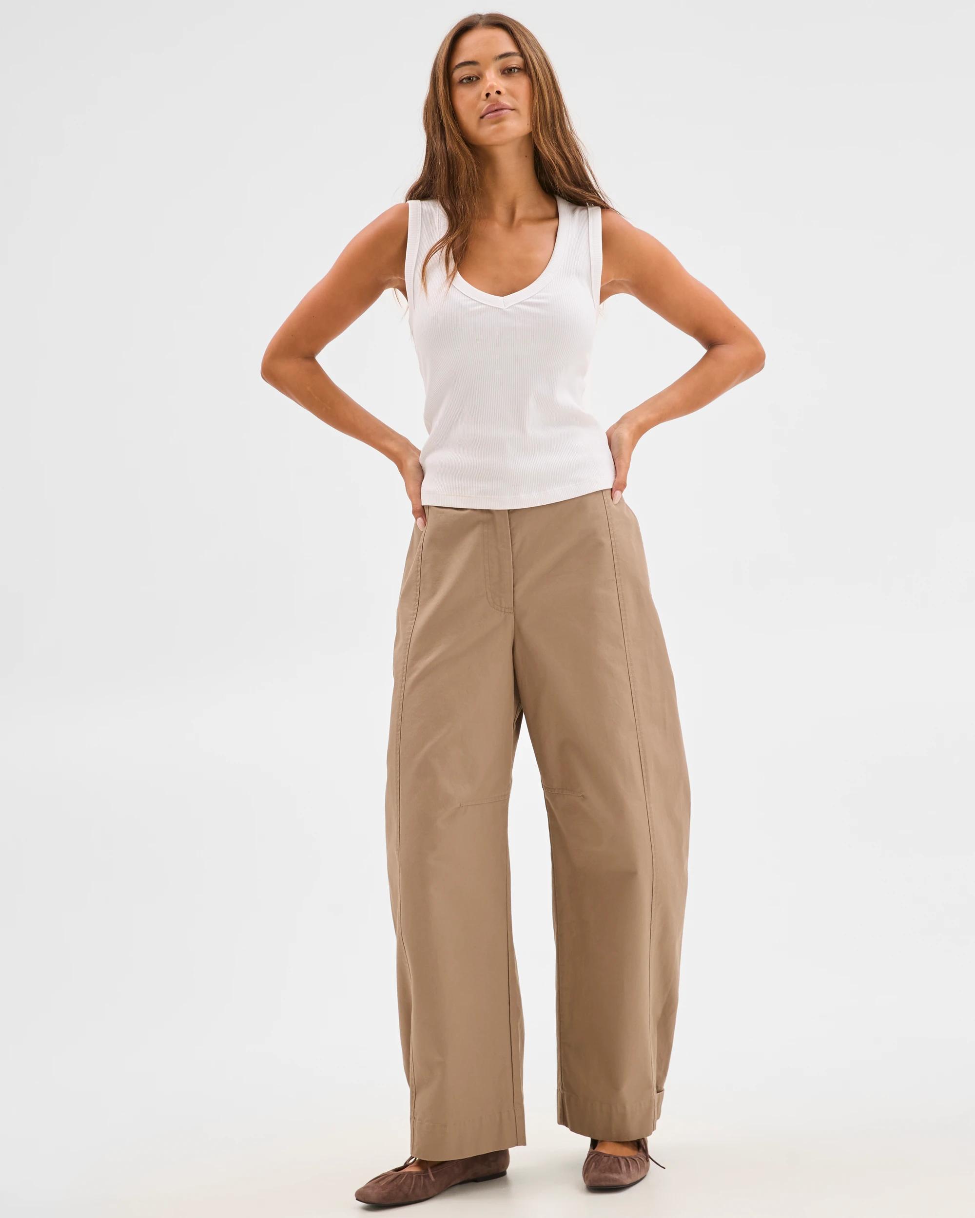 1 Lily Loves Australian Cotton Barrel Leg Cargo Pants MOUNTAIN TRAIL, 1 of 7