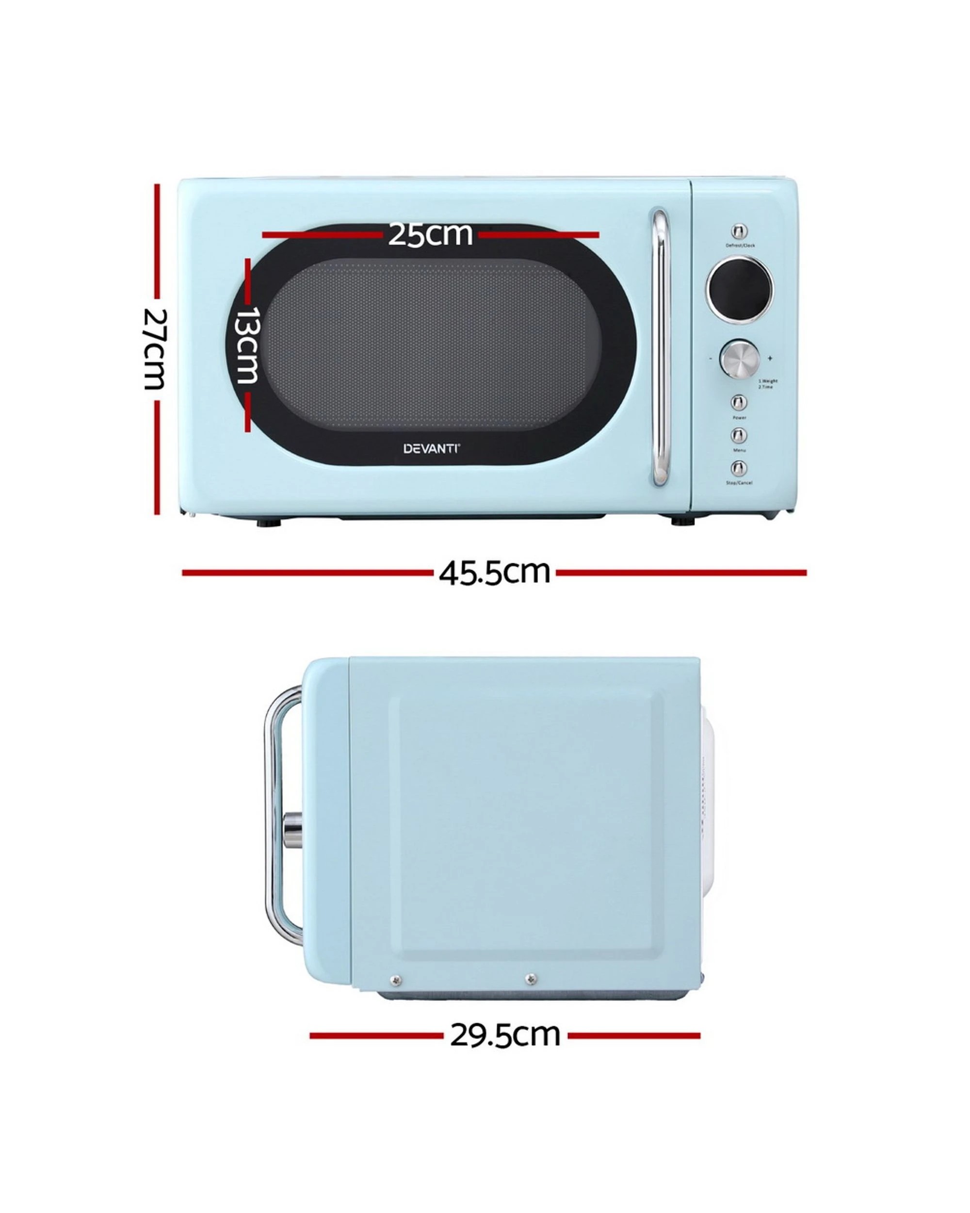 2 Devanti 20l Microwave Oven 700w
 - Blue, 2 of 3
