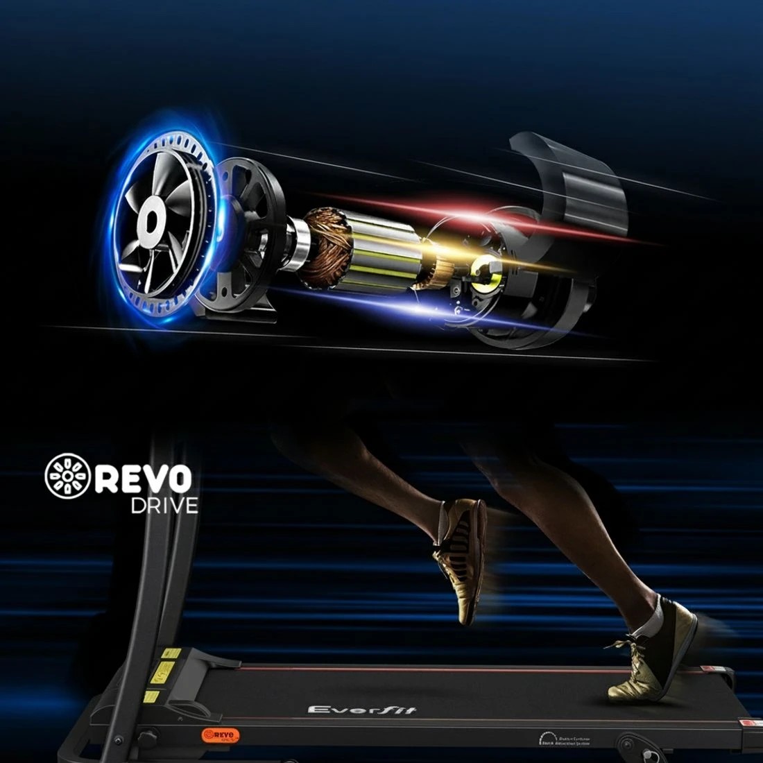 6 Everfit Treadmill Electric Home Gym Fitness Exercise Equipment Incline 400mm - Black, 6 of 6