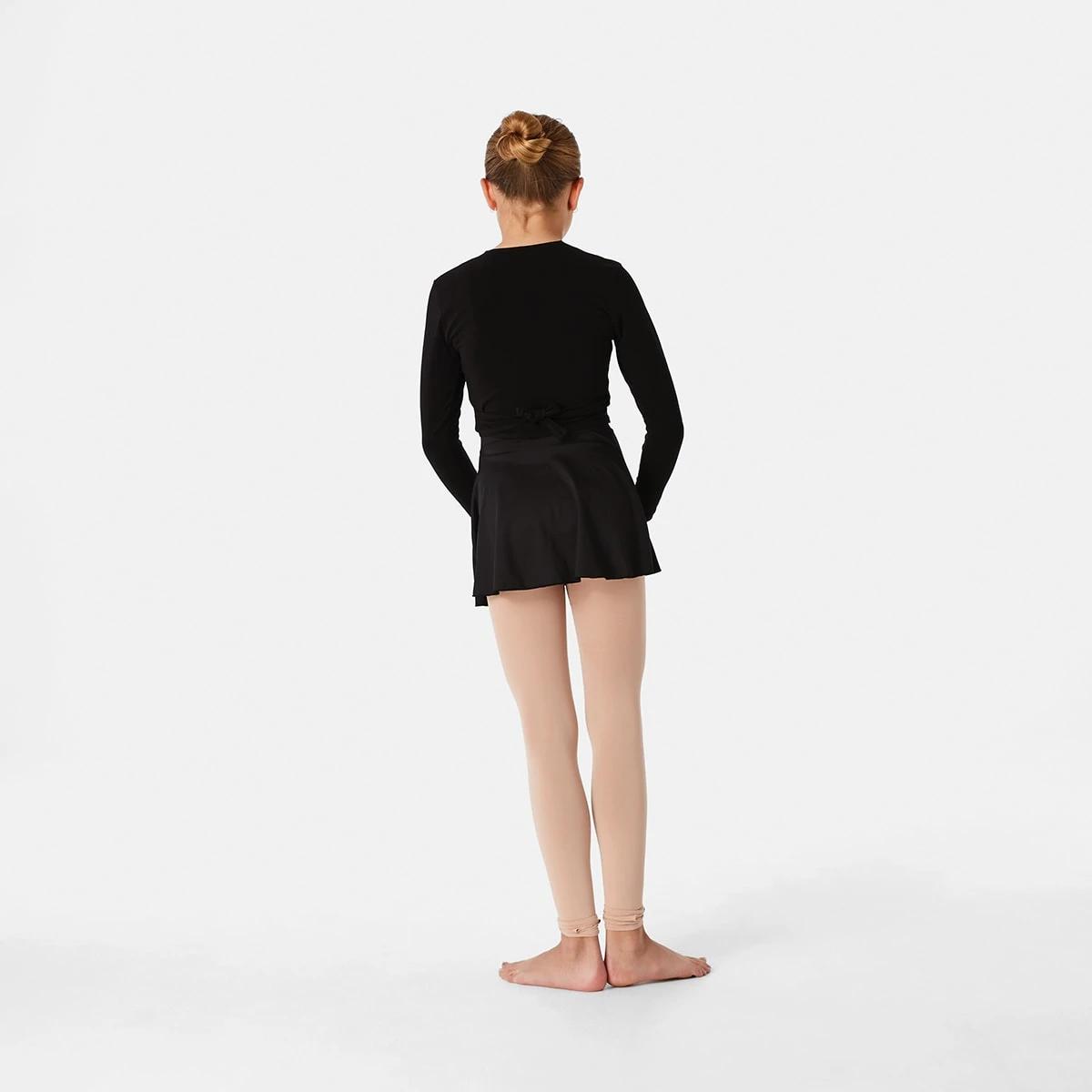 6 Dance Knit Wrap Skirt BLACK, 6 of 6