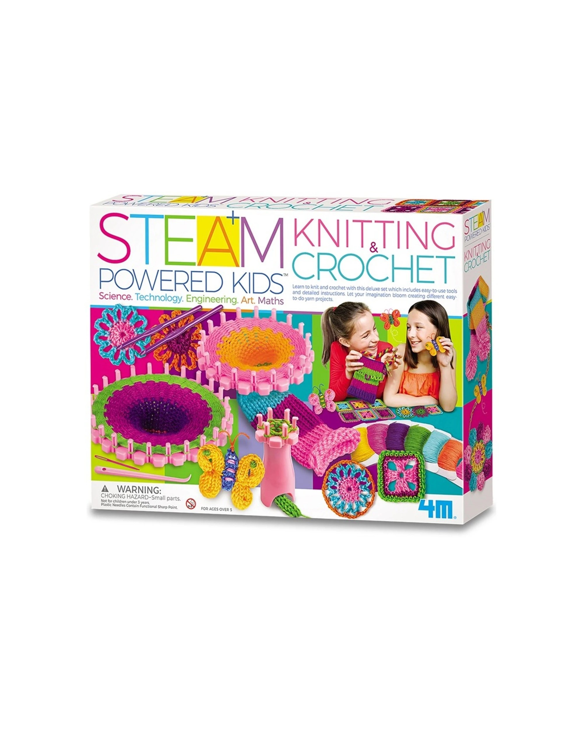 1 4M Steam Powered Kids Children Knitting & Crochet Art Craft Activity Fun, 1 of 3