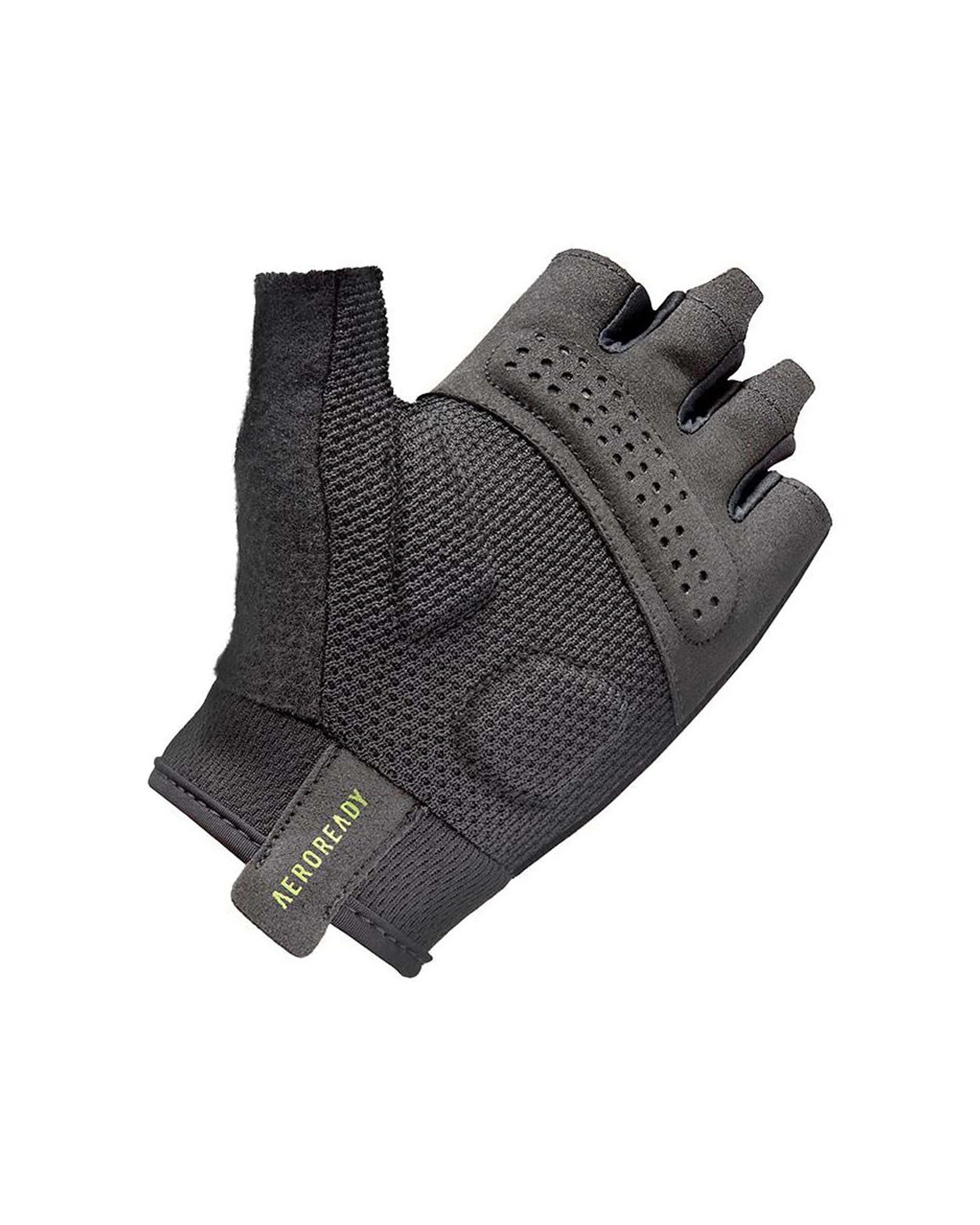 2 Adidas Essential Training Gloves Aeroready Ventilated Palm Size XL Wrist Tabs - Black, 2 of 5