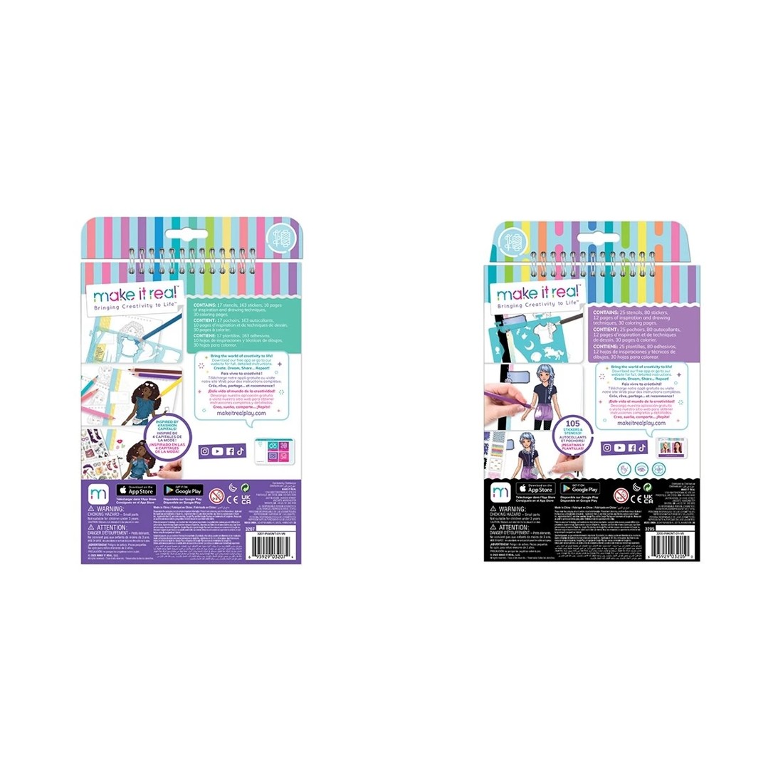 10 Make It Real Fashion Design Sketch Book - Assorted, 10 of 10