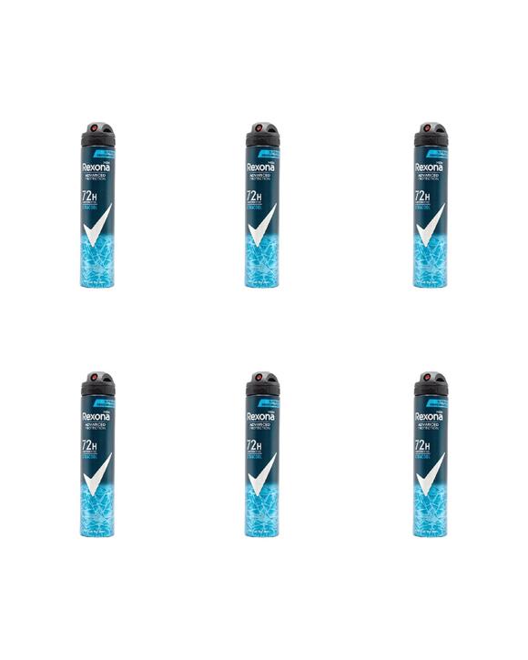 Rexona 6PK Men Antiperspirant Deodorant Spray 200ml 72H Protection Xtracool - Blue
