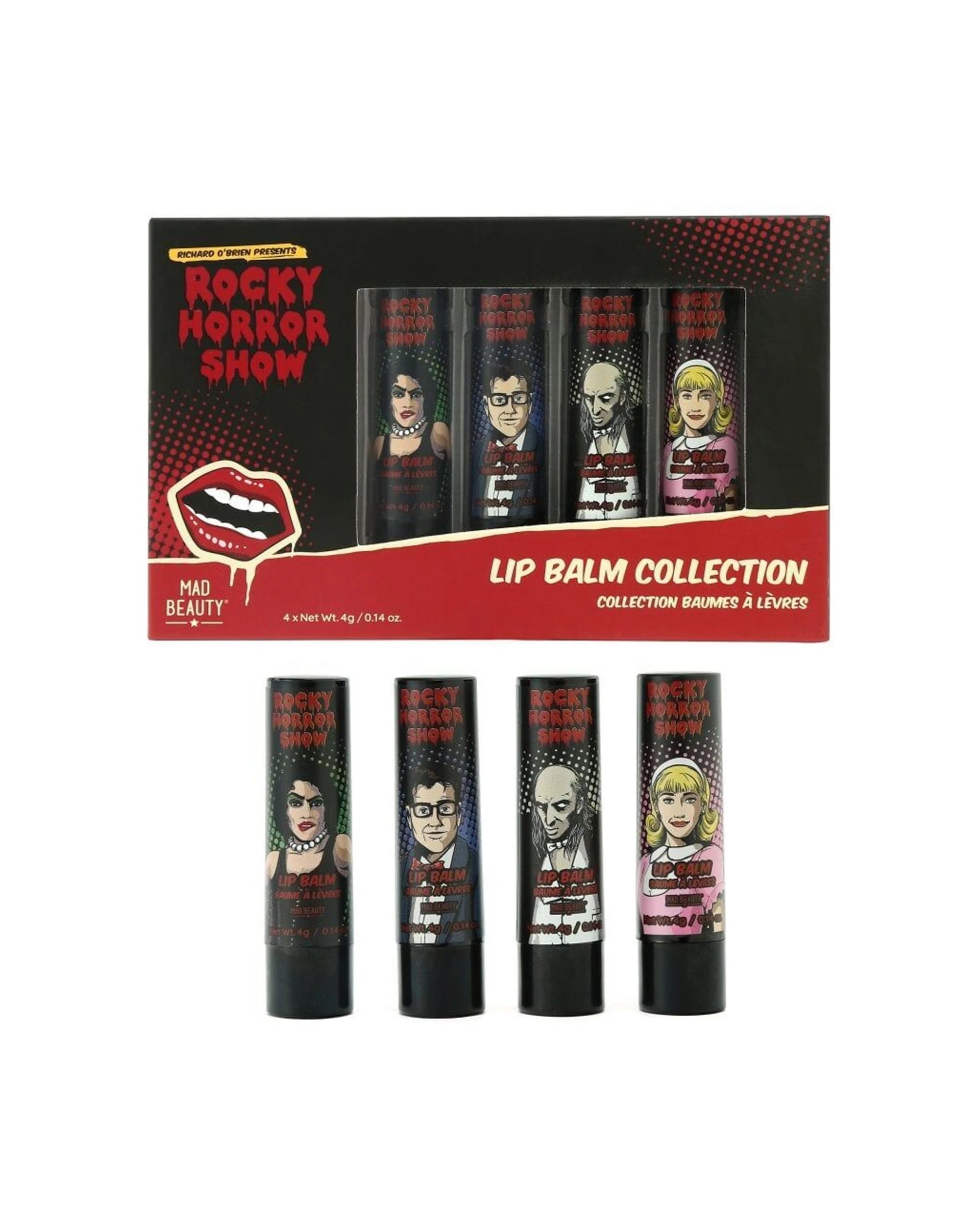 4 Rocky Horror Show 2PK Lip Balm Collection Apple Strawberry Cherry Vanilla Moisturising Fruity Lip Balm Set - Multi, 4 of 4