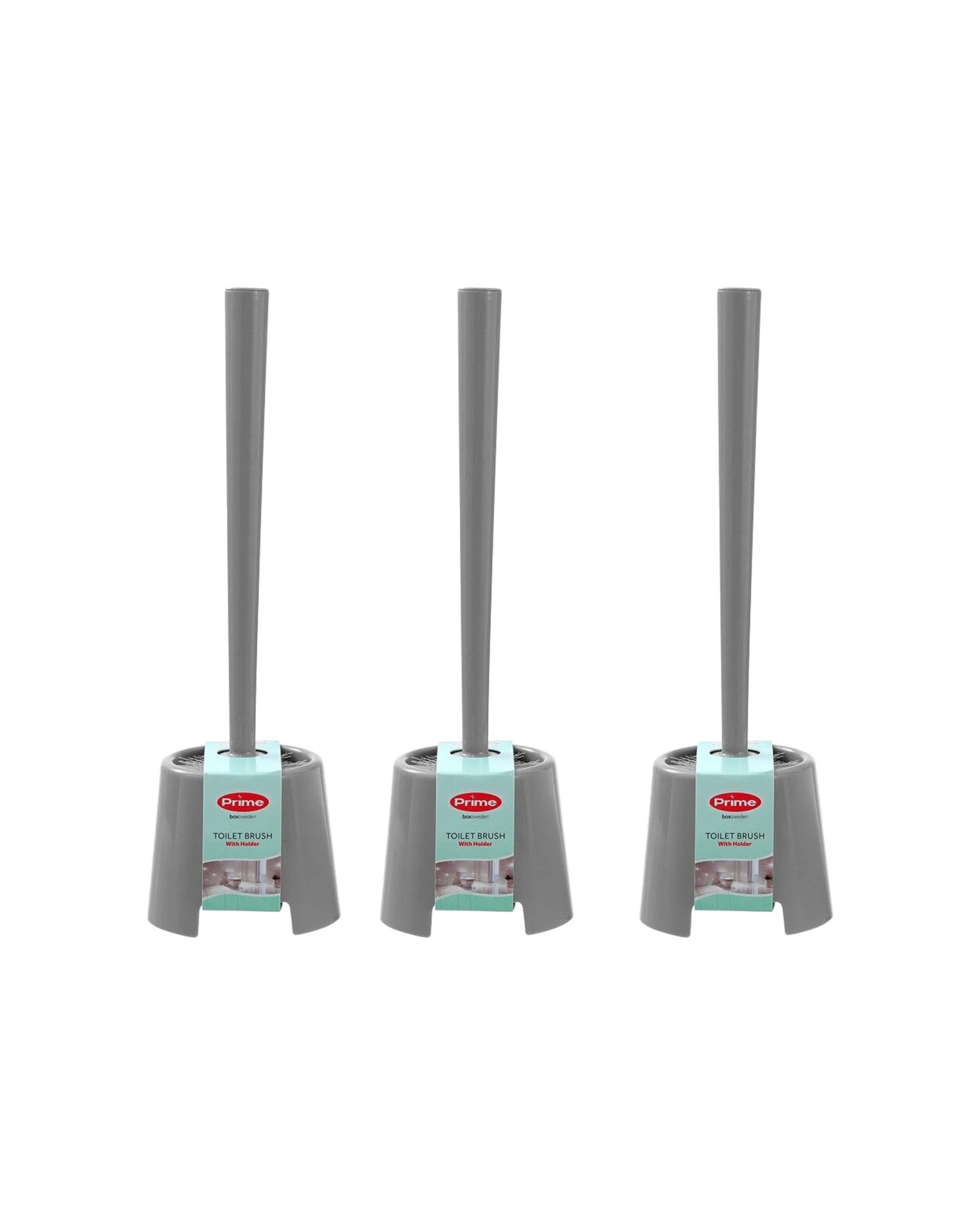 1 Boxsweden 3PK Prime Essentials Toilet Brushes With Holder Durable - Multi, 1 of 7