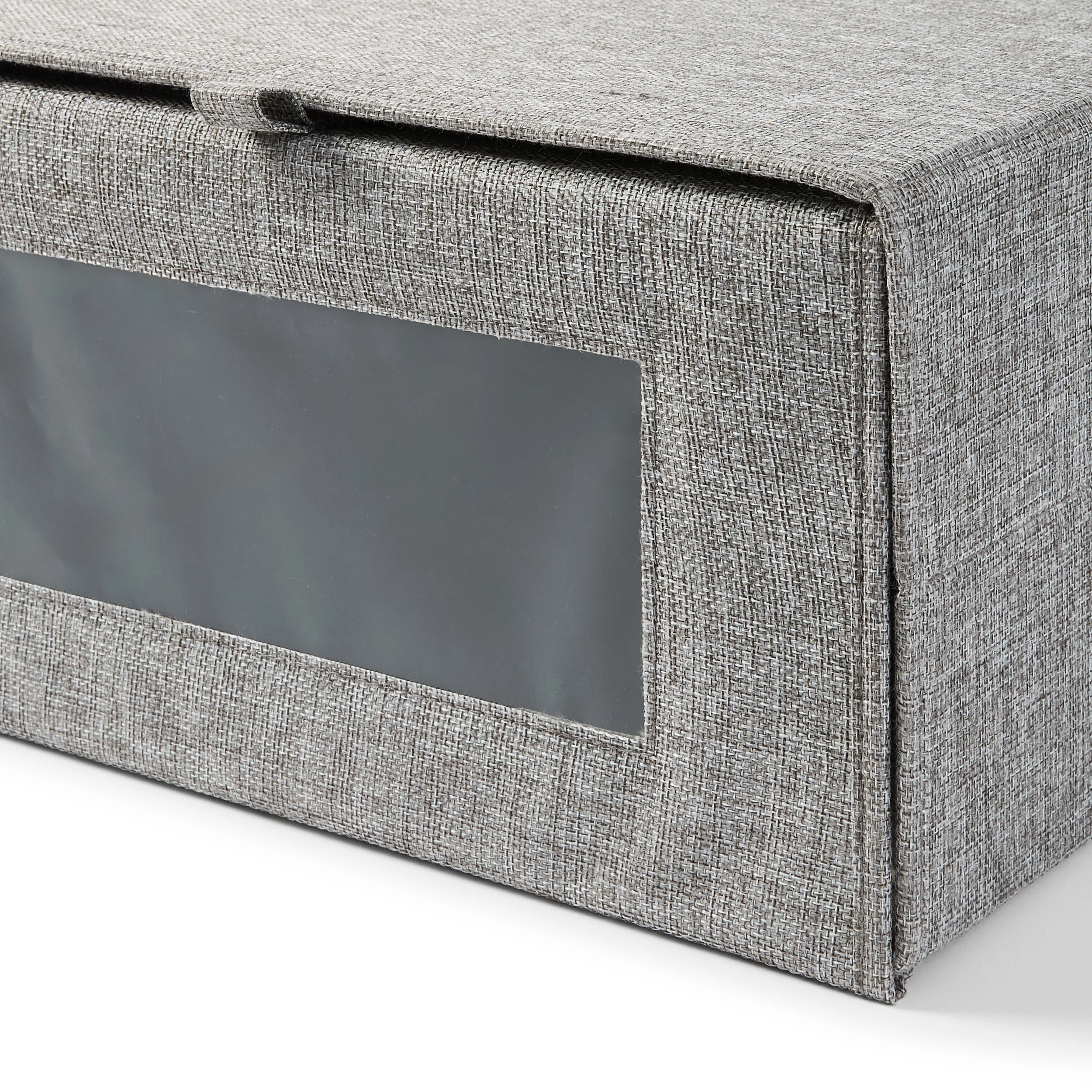 7 Linen Look Clothing Storage Box - Charcoal, 7 of 8