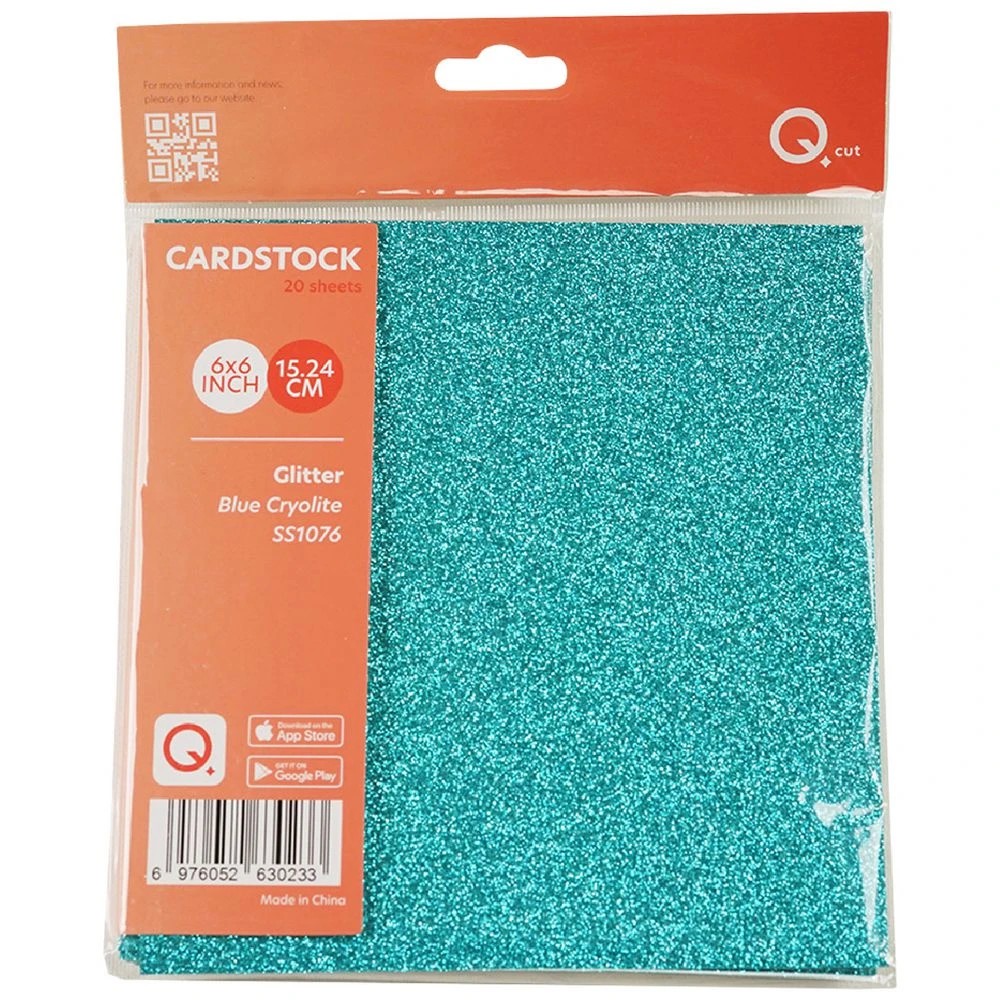 1 Qcut Specialty Cardstock Blue Cryolite Glitter, 1 of 2