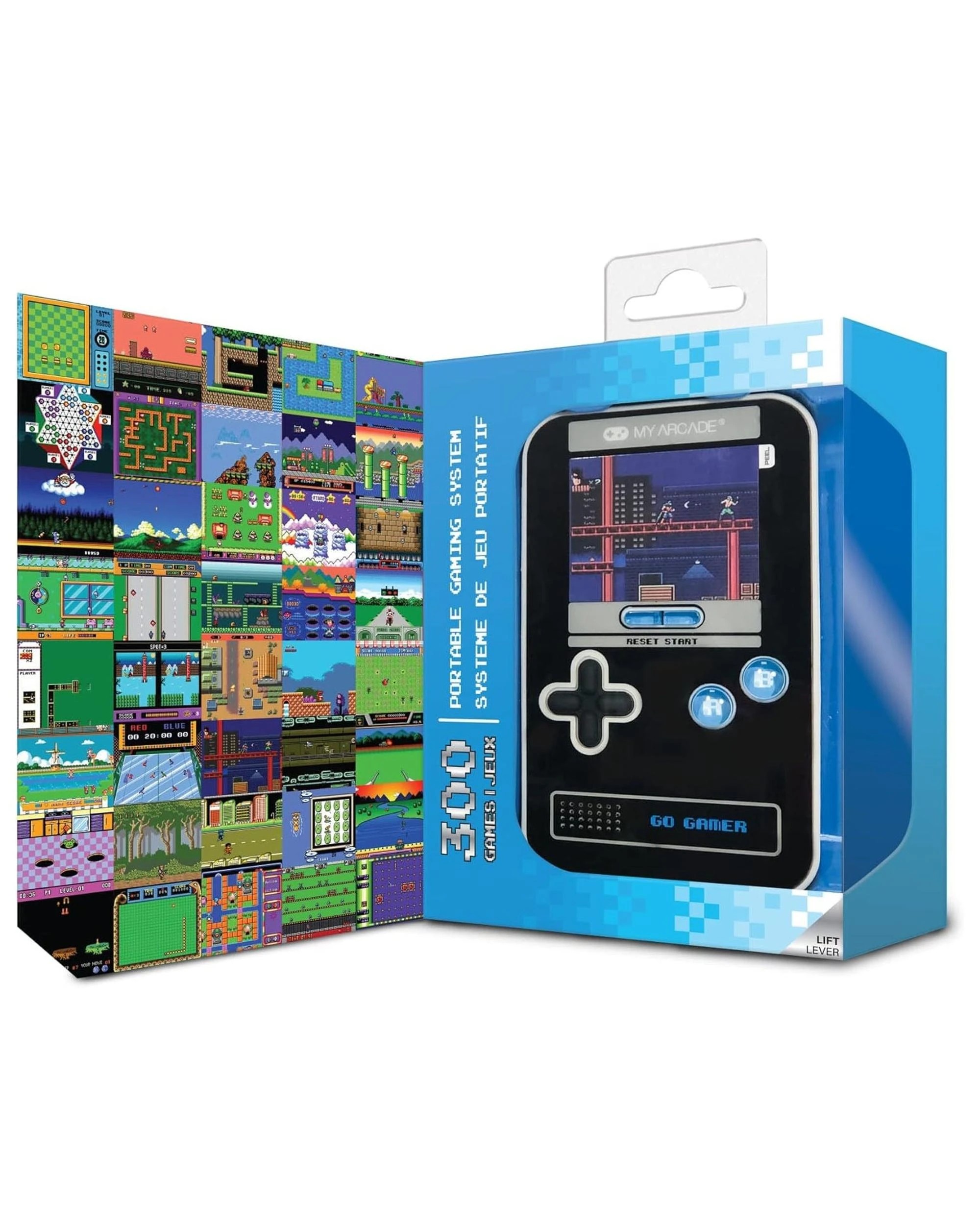 2 My Arcade Go Gamer Classic Portable Gaming System with 300 Games - Black and Blue - Multi, 2 of 6
