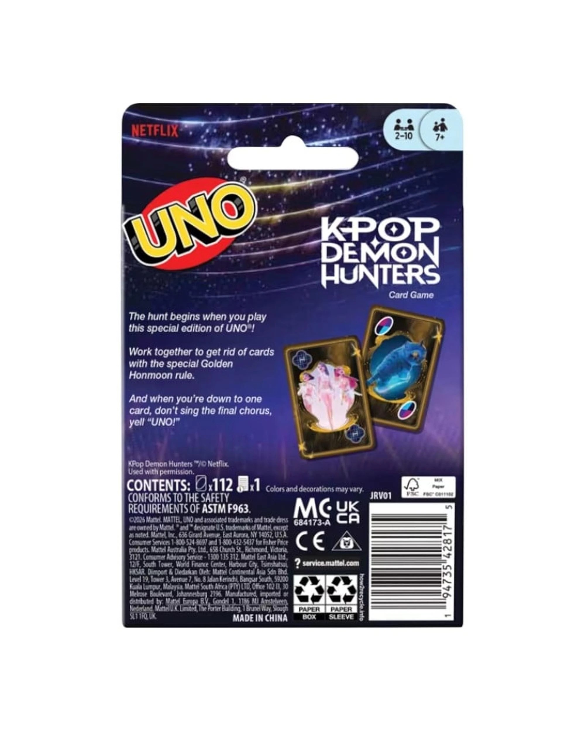 5 UNO K-Pop Demon Hunters Card Game, 5 of 5
