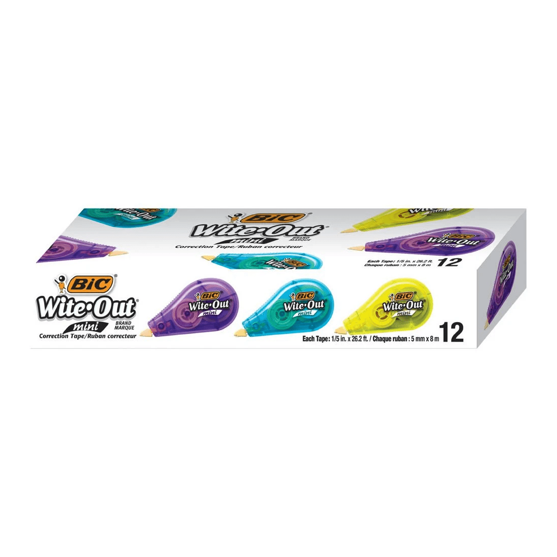 1 BIC Wite-Out Mini Correction Tape 5mmx8m Pk12, 1 of 1