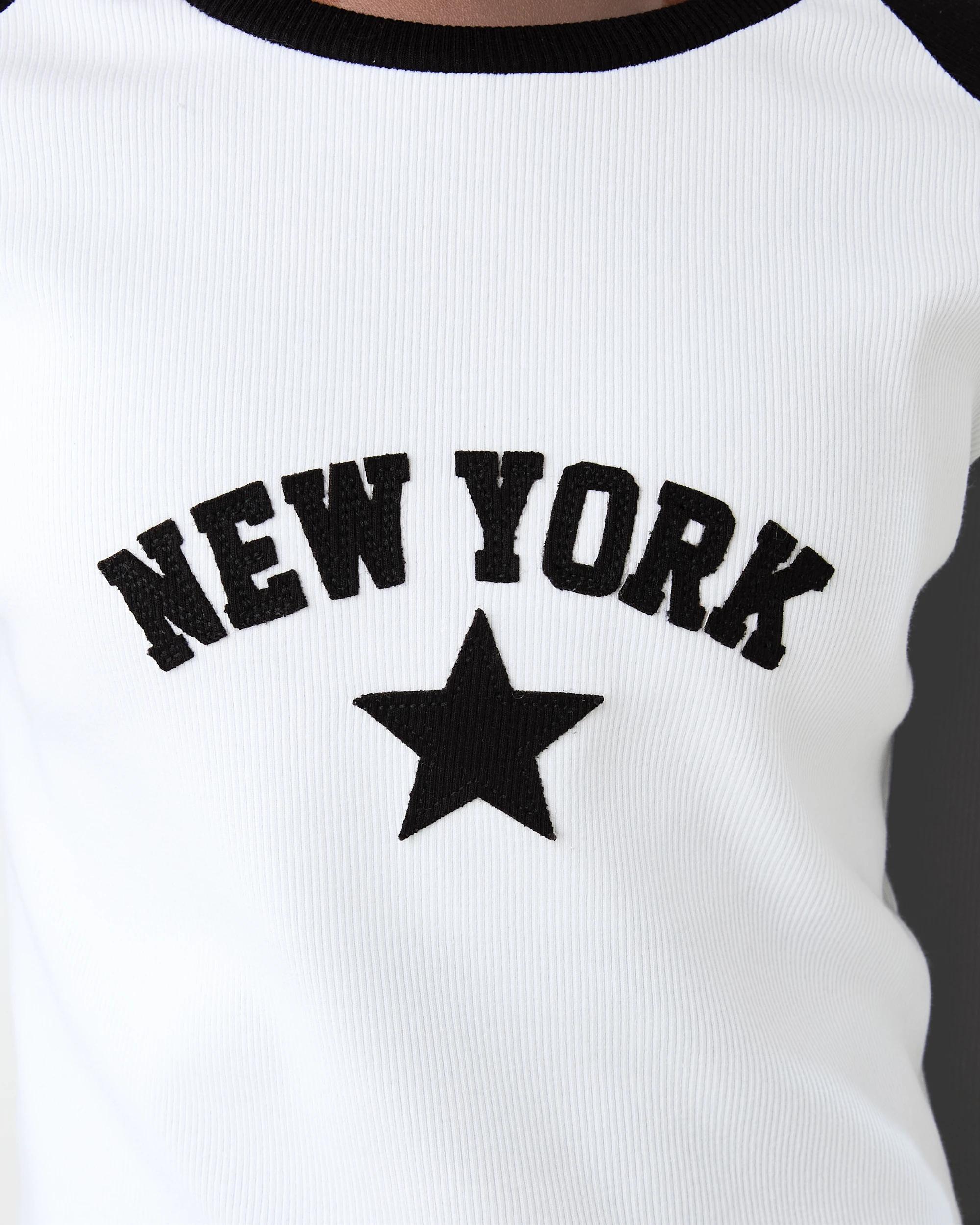 5 Long Sleeve Rib Top Blck Star, 5 of 7