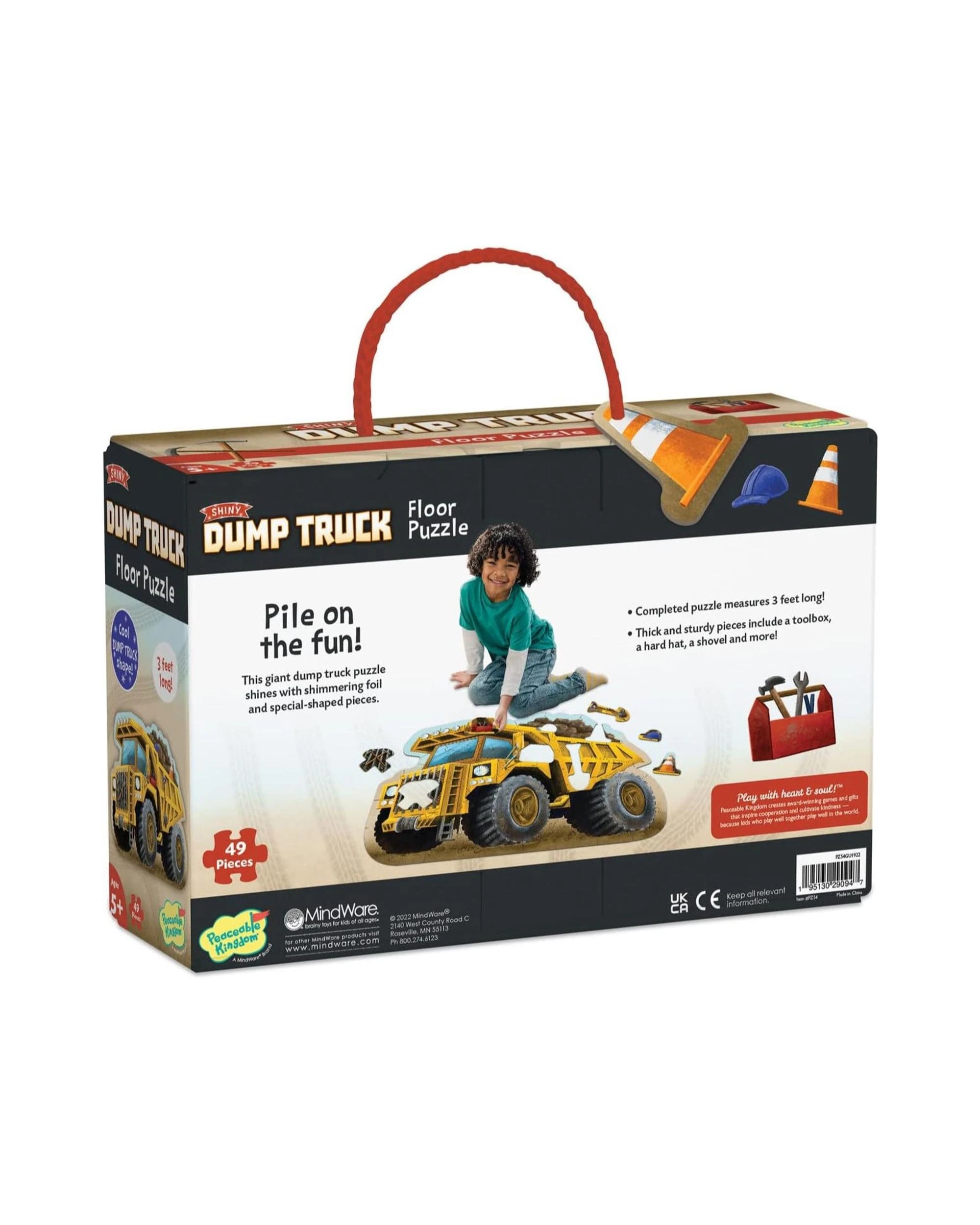 3 Peaceable Kingdom Shiny Dump Truck 49 Piece Floor Jigsaw Puzzle, 3 of 3