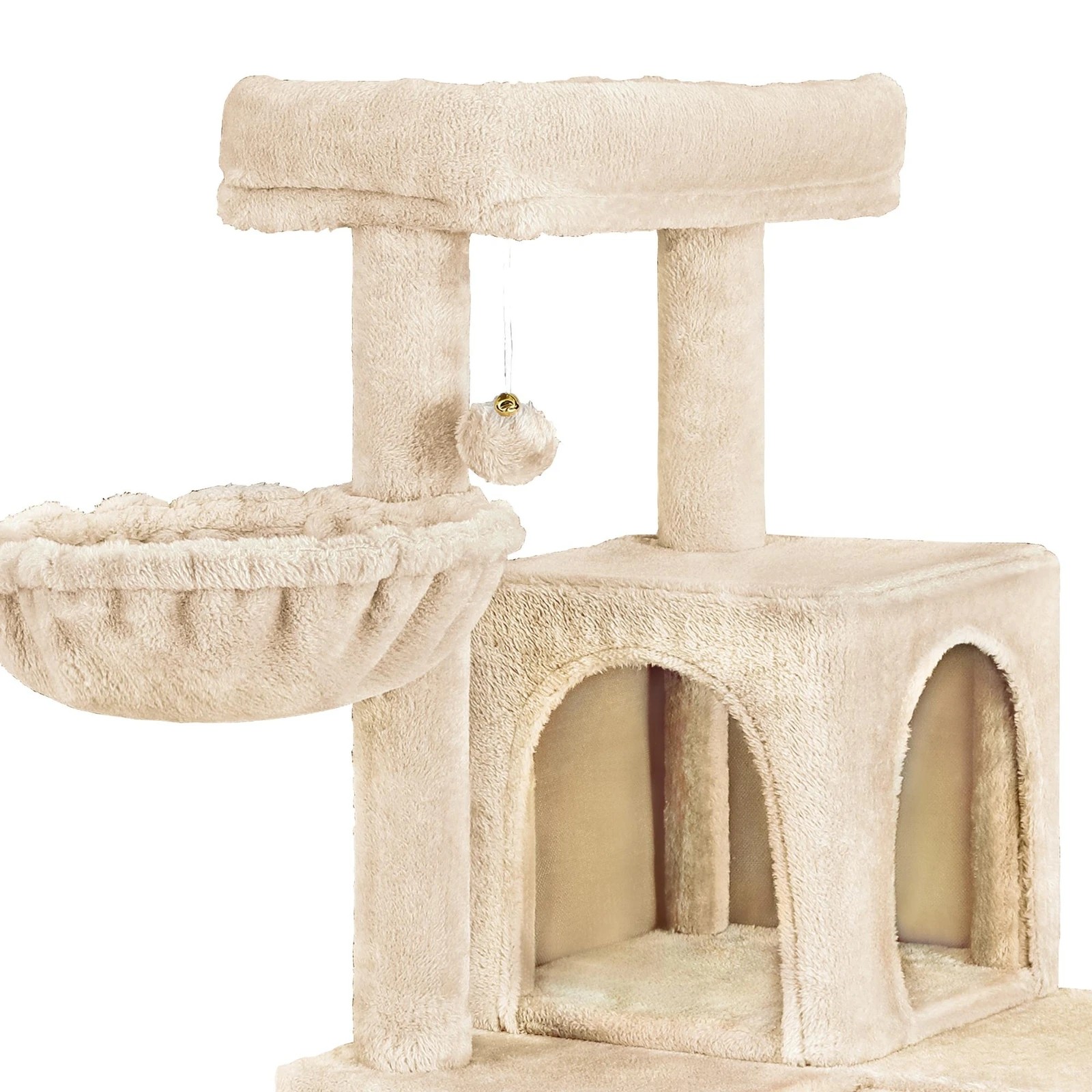 6 Beastie Cat Tree Scratching Post Scratcher Tower Condo House Furniture Wood 100cm - Beige, 6 of 7