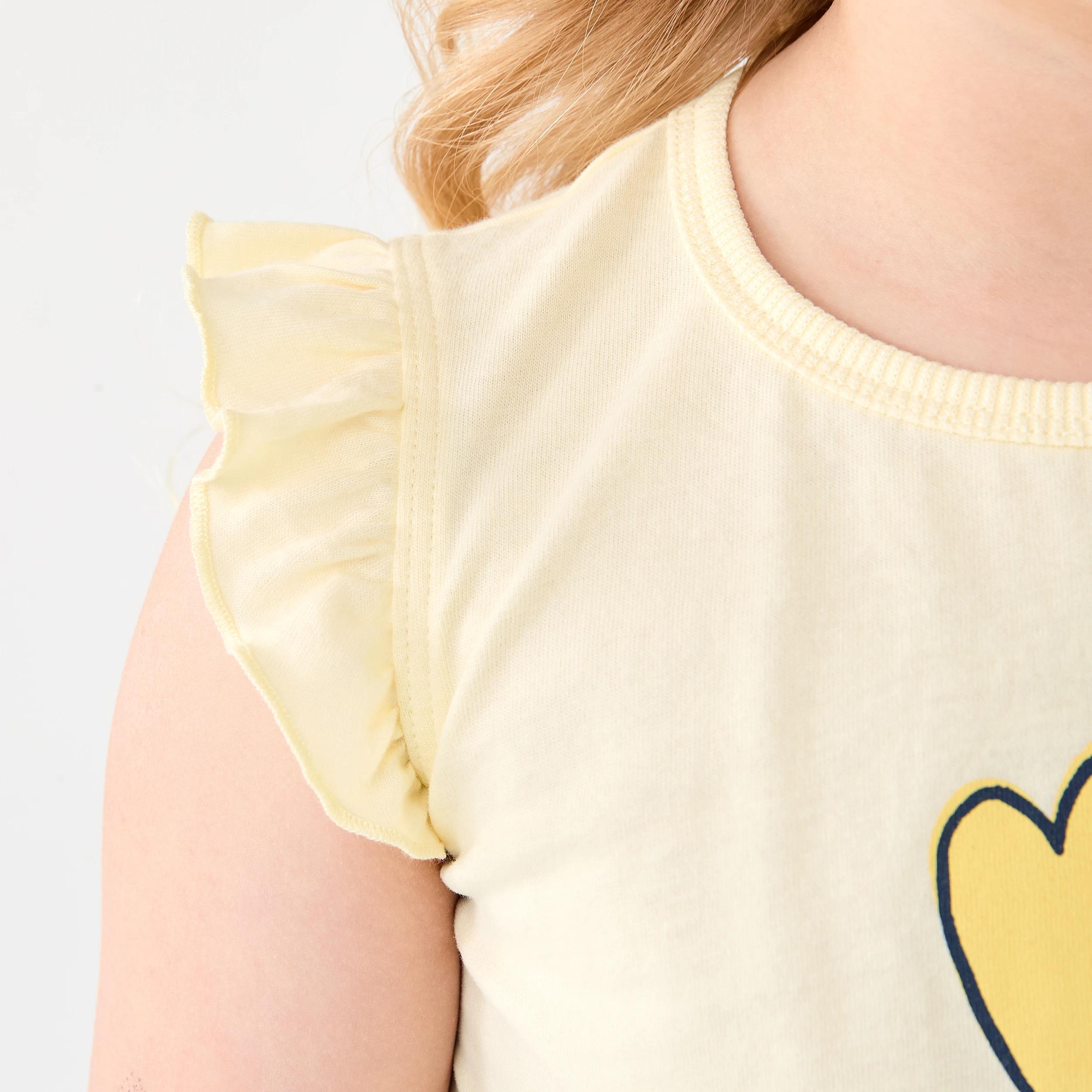 5 Short Sleeve Jersey Pyjama Set YELLOW TULIPS, 5 of 8