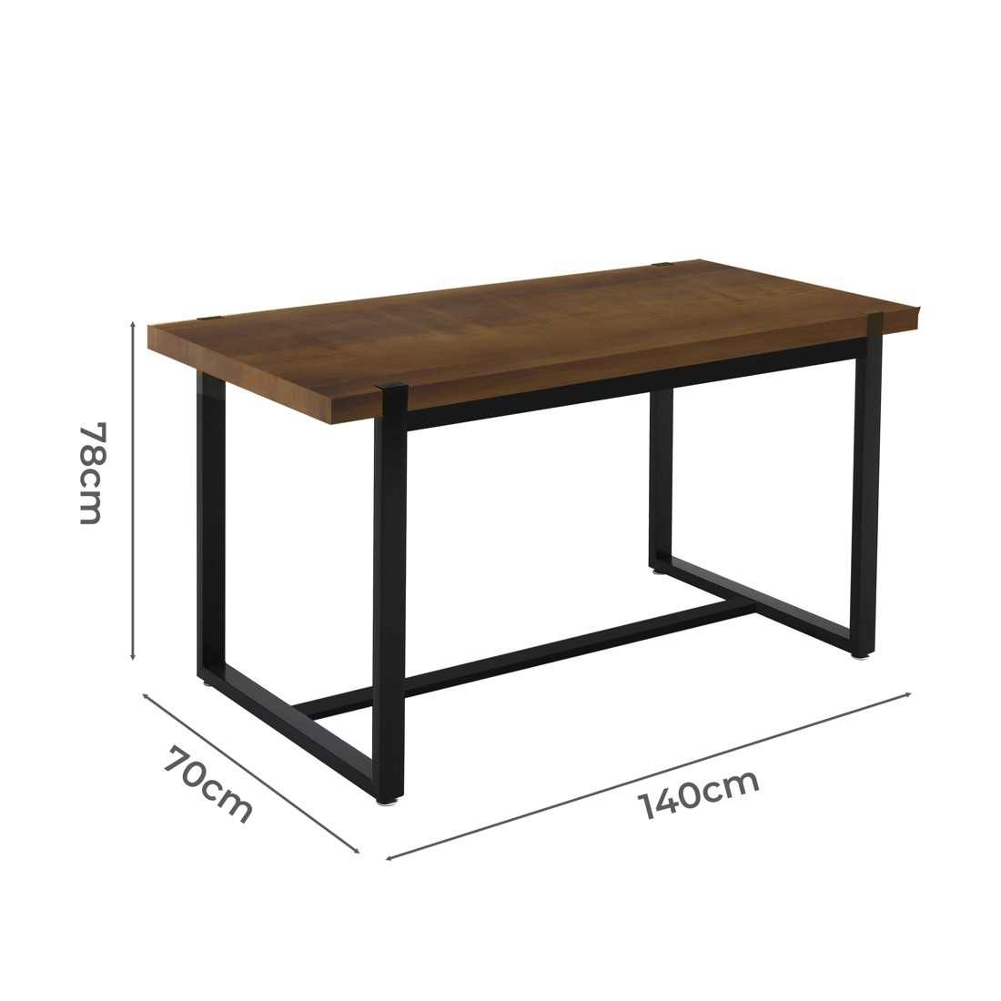 3 Levede Industrial Wooden Dining Table, 3 of 7