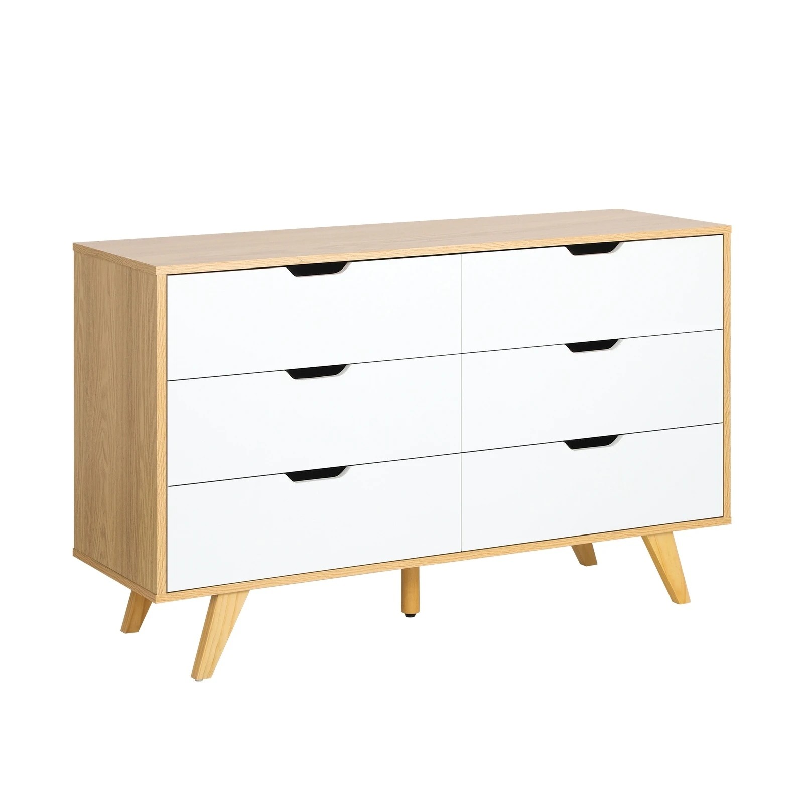 6 Oikiture 6 Chest Of Drawers Lowboy Dresser Storage Cabinet Bedroom
 - Multi, 6 of 10