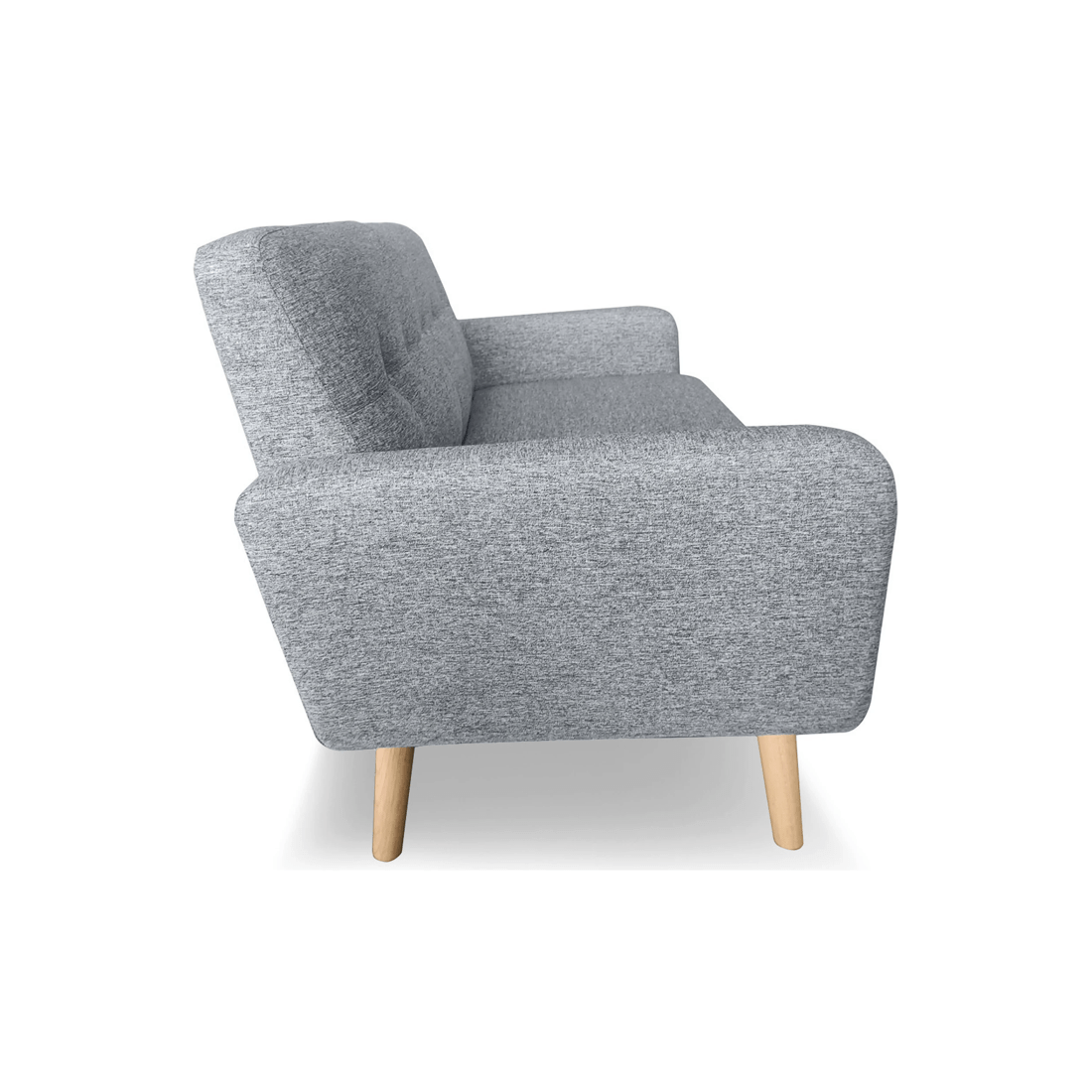 6 Sarantino 6-seater Linen Sofa Set Couch Futon - Light Grey, 6 of 9