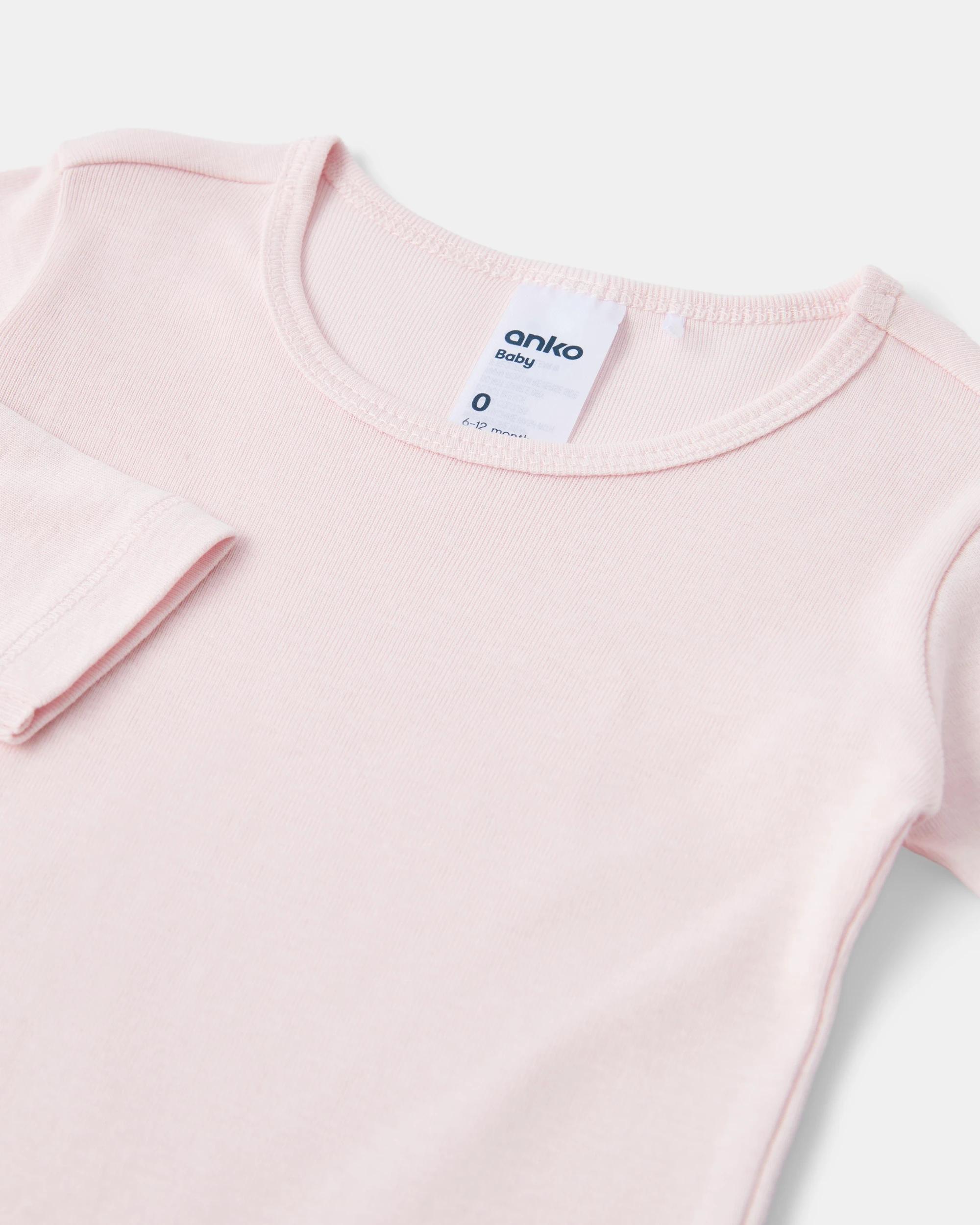 5 2 Pack Long Sleeve Bodysuits Pnk Pck, 5 of 6
