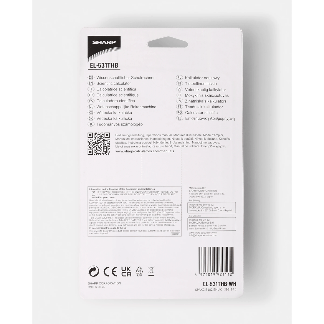 9 Sharp EL-531THB-WH Scientific Calculator, 9 of 9