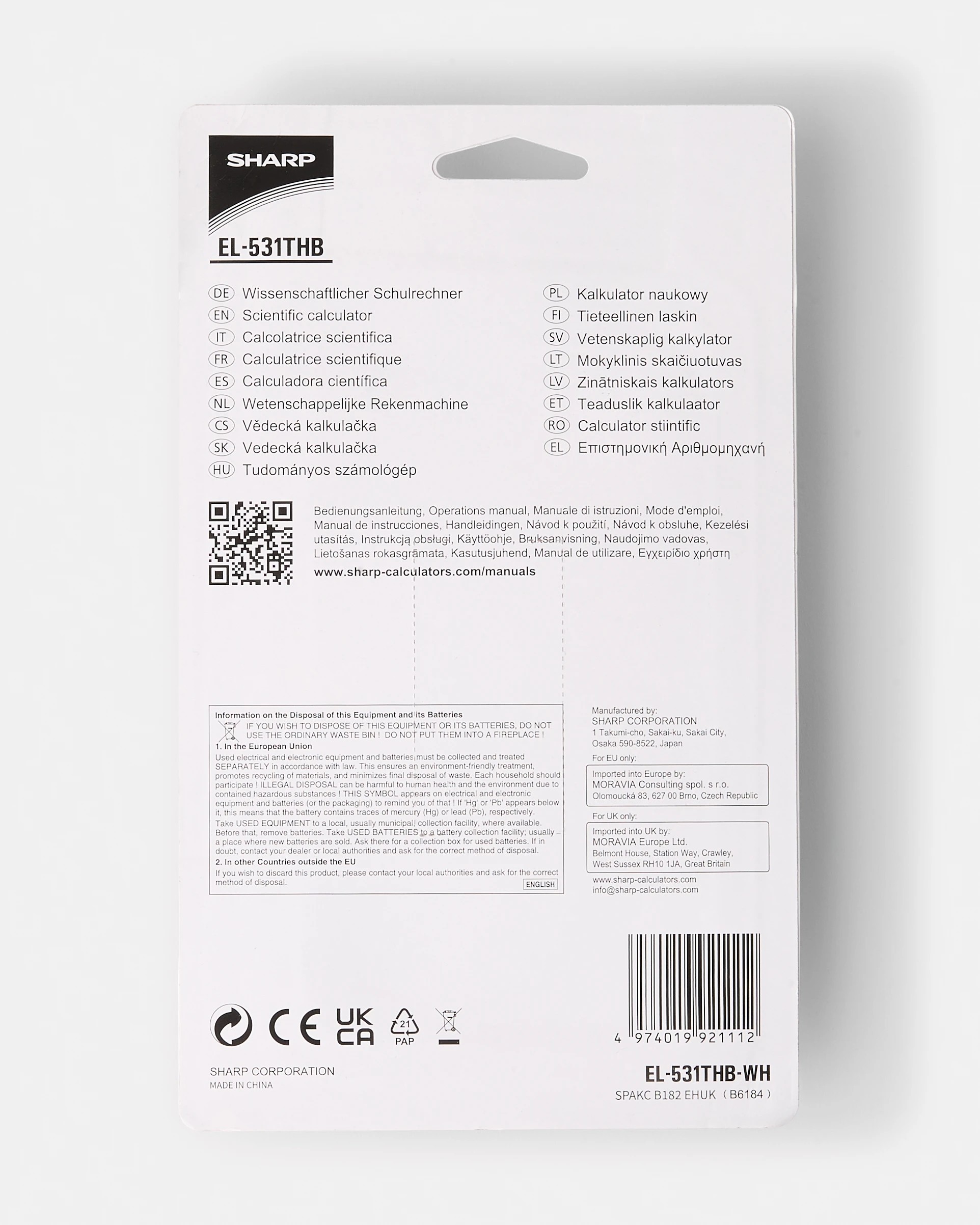 9 Sharp EL-531THB-WH Scientific Calculator, 9 of 9