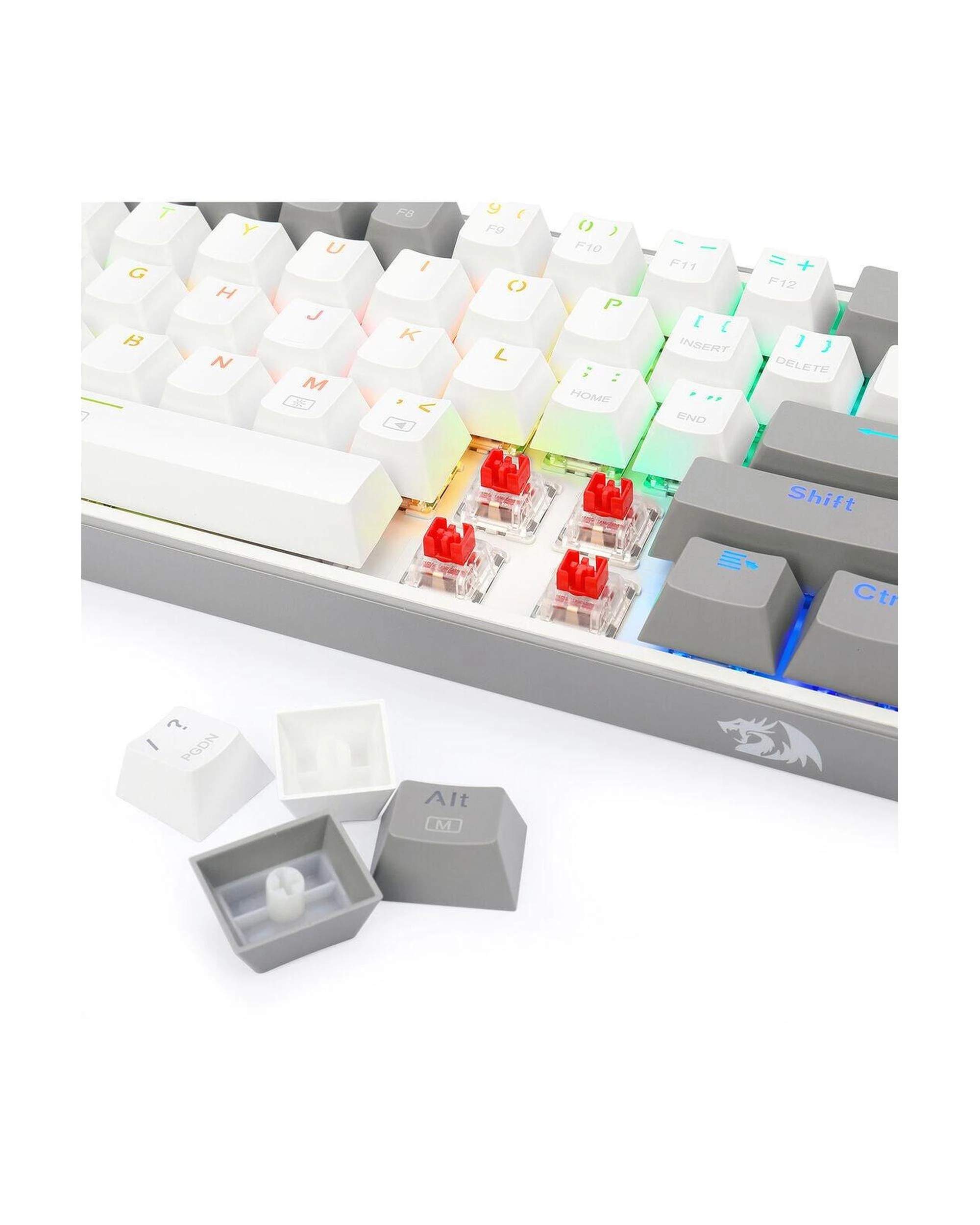 7 Redragon K617RGB Fizz WhiteGrey 60% Wired Mechanical Keyboard, 7 of 10