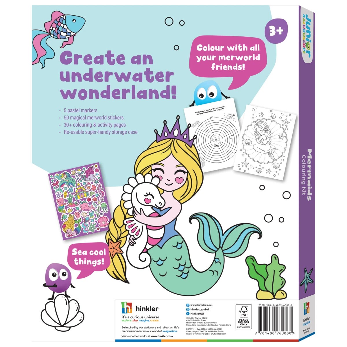 5 Junior Kaleidoscope Mermaids Colouring Kit - Book, 5 of 5