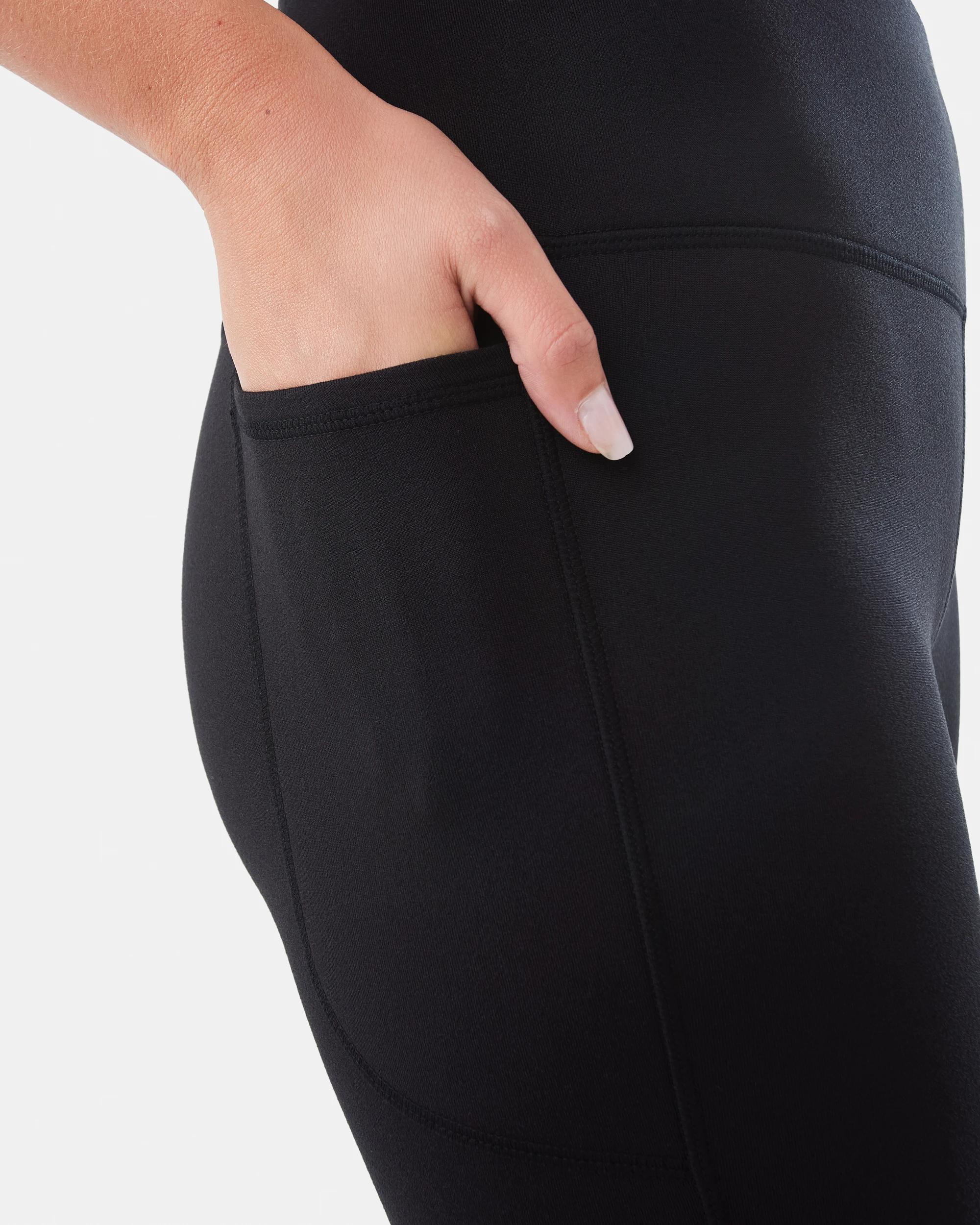 5 Active Womens Fleece Leggings Black, 5 of 5