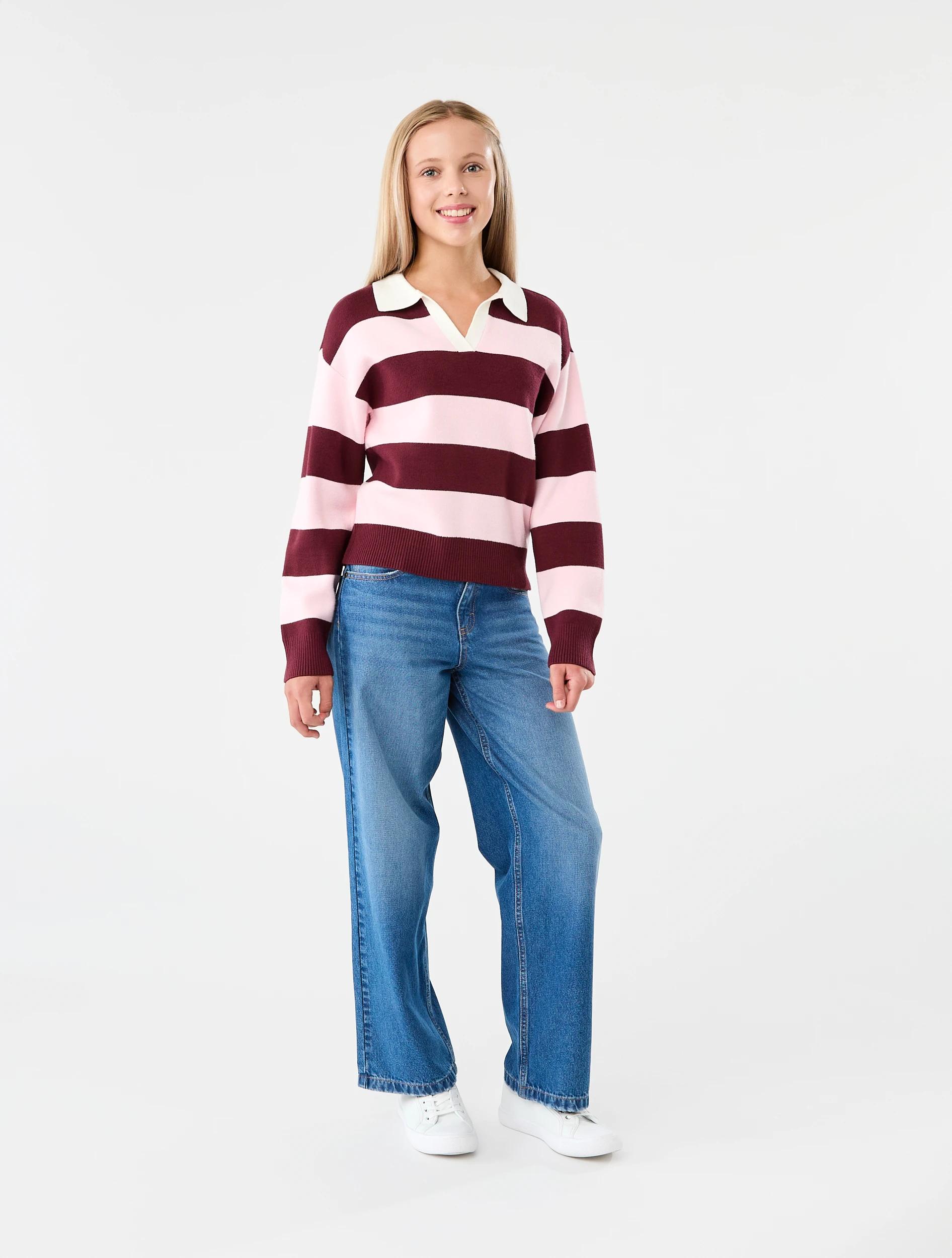 7 Rugby Knit Top Berry Pnk, 7 of 7