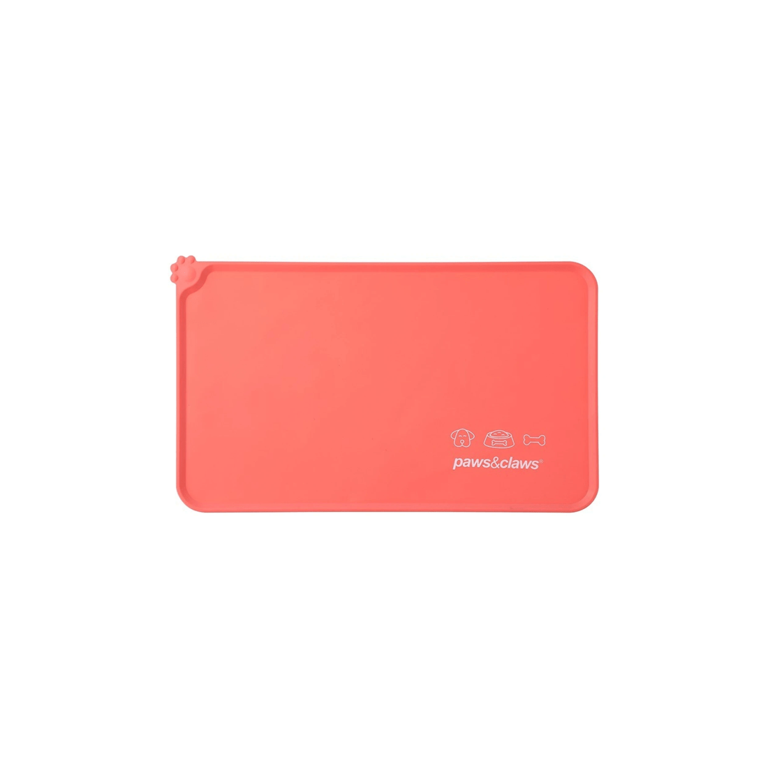 1 Paws And Claws 49x30cm Non Slip Silicone Pet Food Mat Assorted Colours
 - Orange, 1 of 5