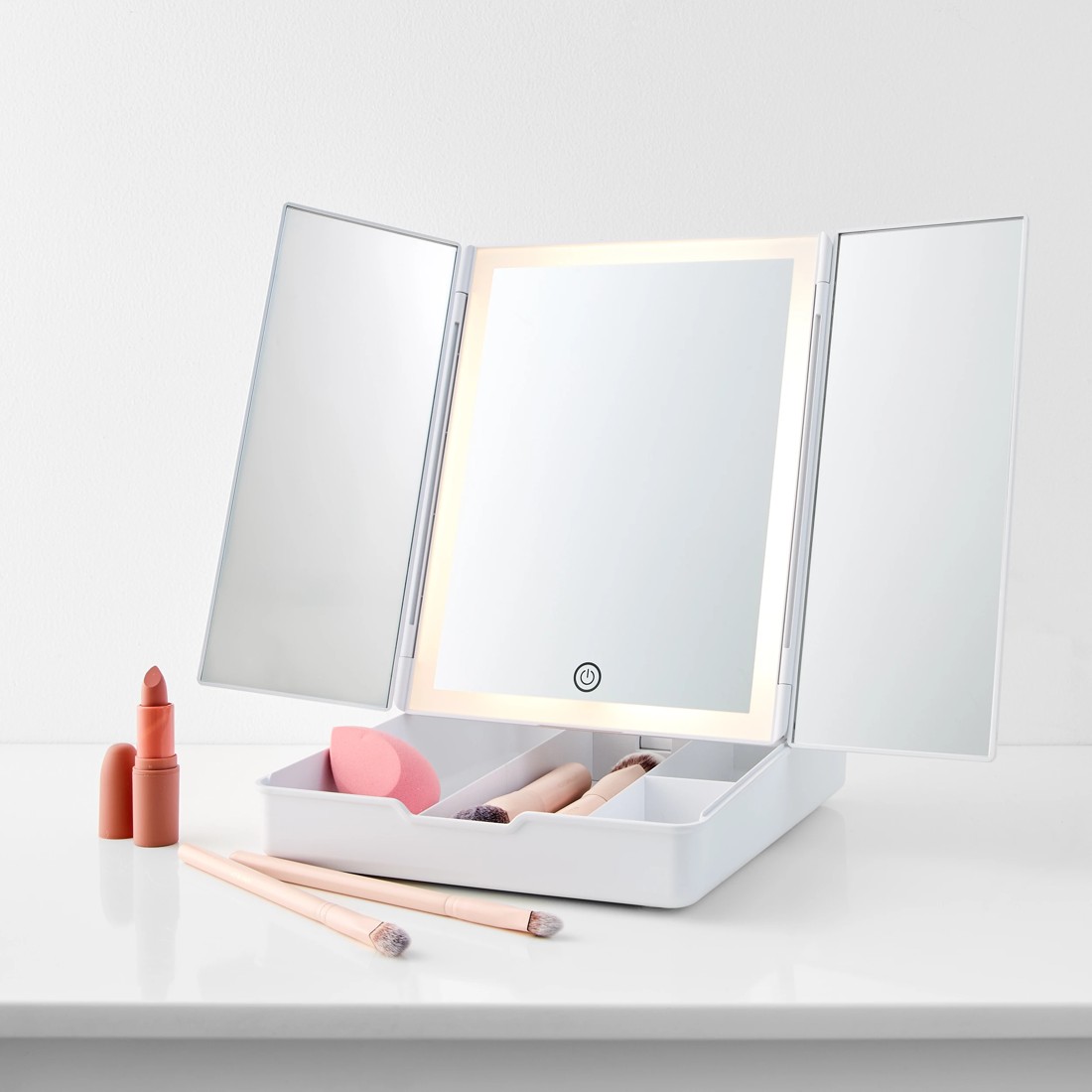 1 LED Tri-Fold Mirror, 1 of 10