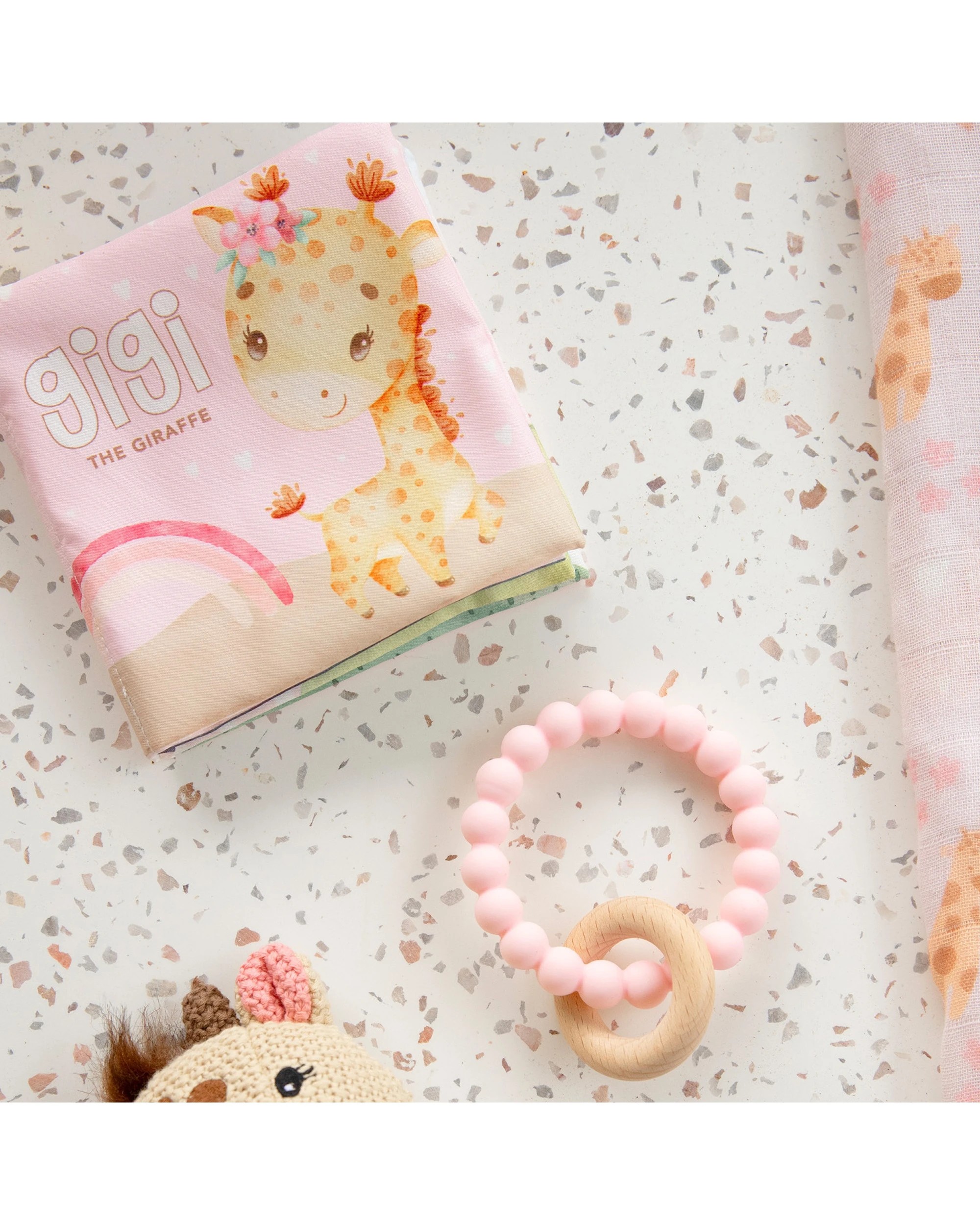 3 Splosh Baby Giraffe Soft Cloth Book Interactive Educational Toy Polyester - Pink, 3 of 3