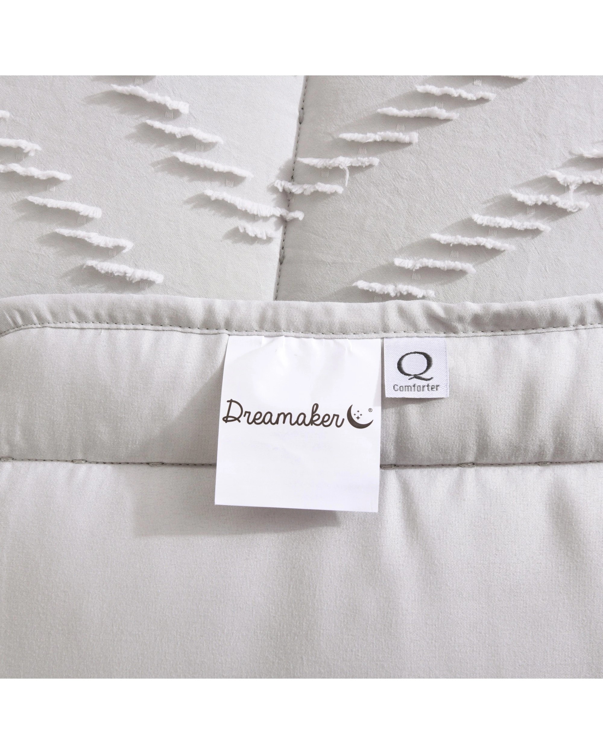 8 Dreamaker Lennox Chevron 6 Piece Comforter Set - Queen Bed - Silver, 8 of 9