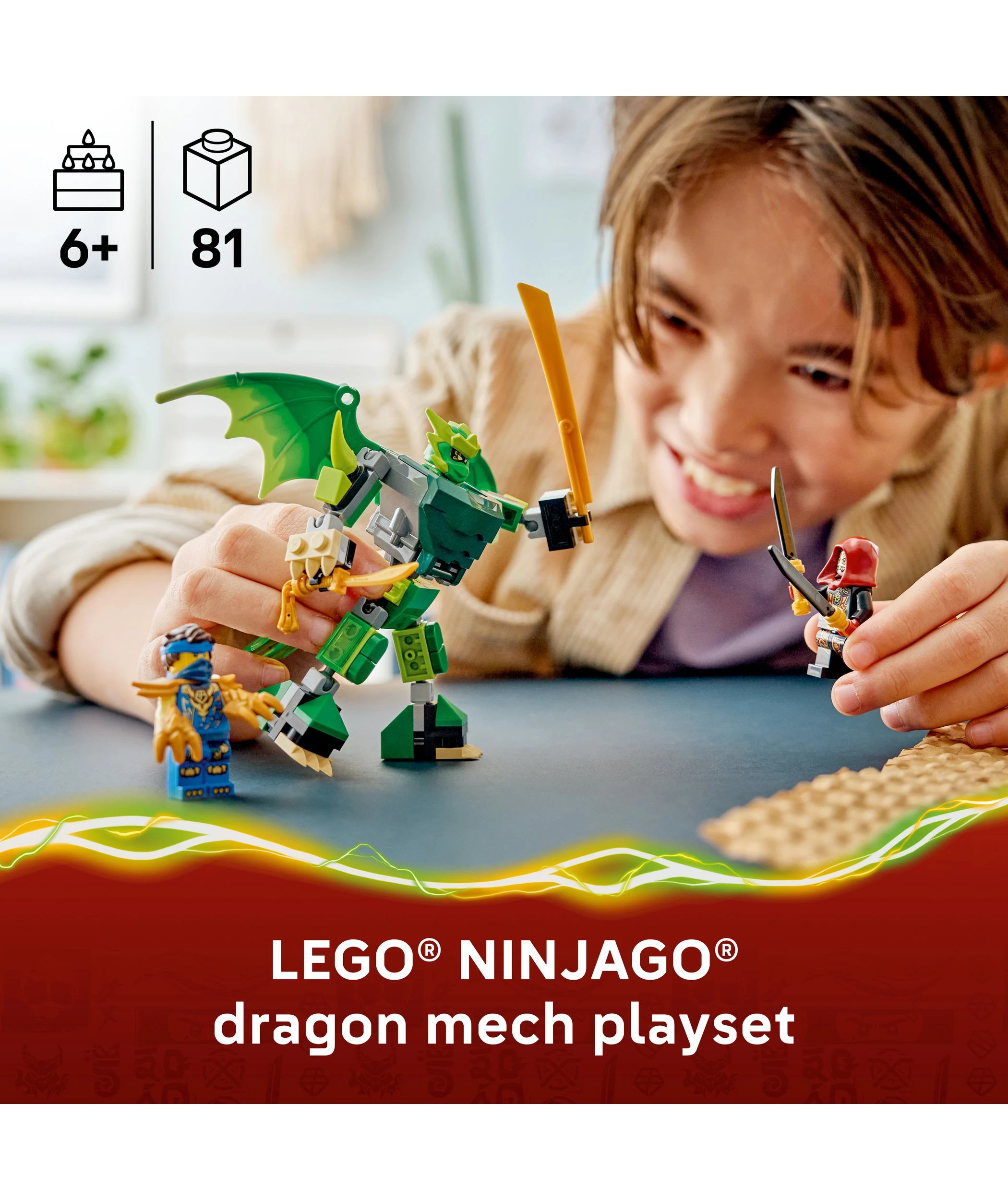 3 LEGO Ninjago Lloyd's Dragon Mech Battle Pack 71862, 3 of 9