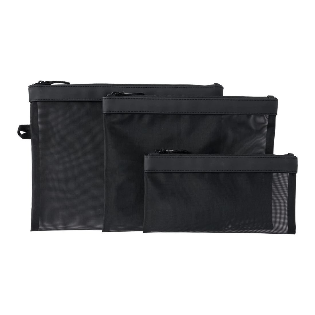 1 Otto Mesh Pouches Black 3 Pack, 1 of 4