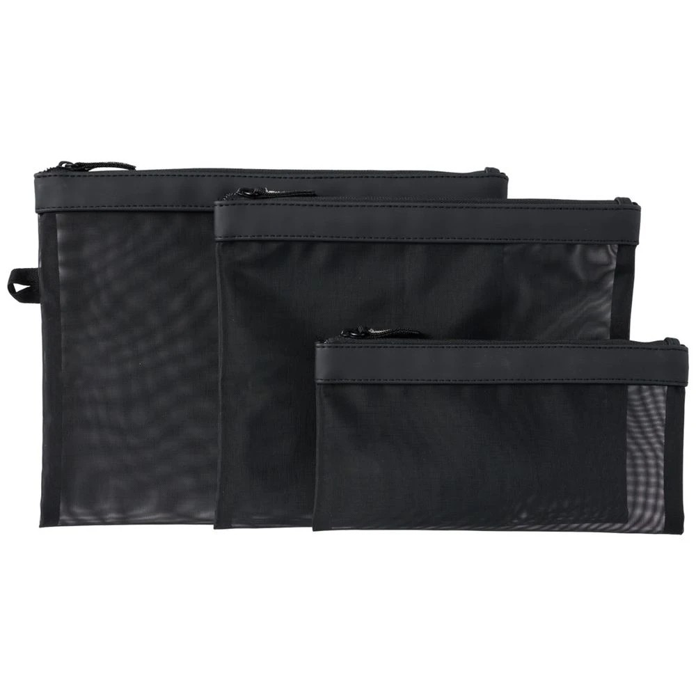 1 Otto Mesh Pouches Black 3 Pack, 1 of 4
