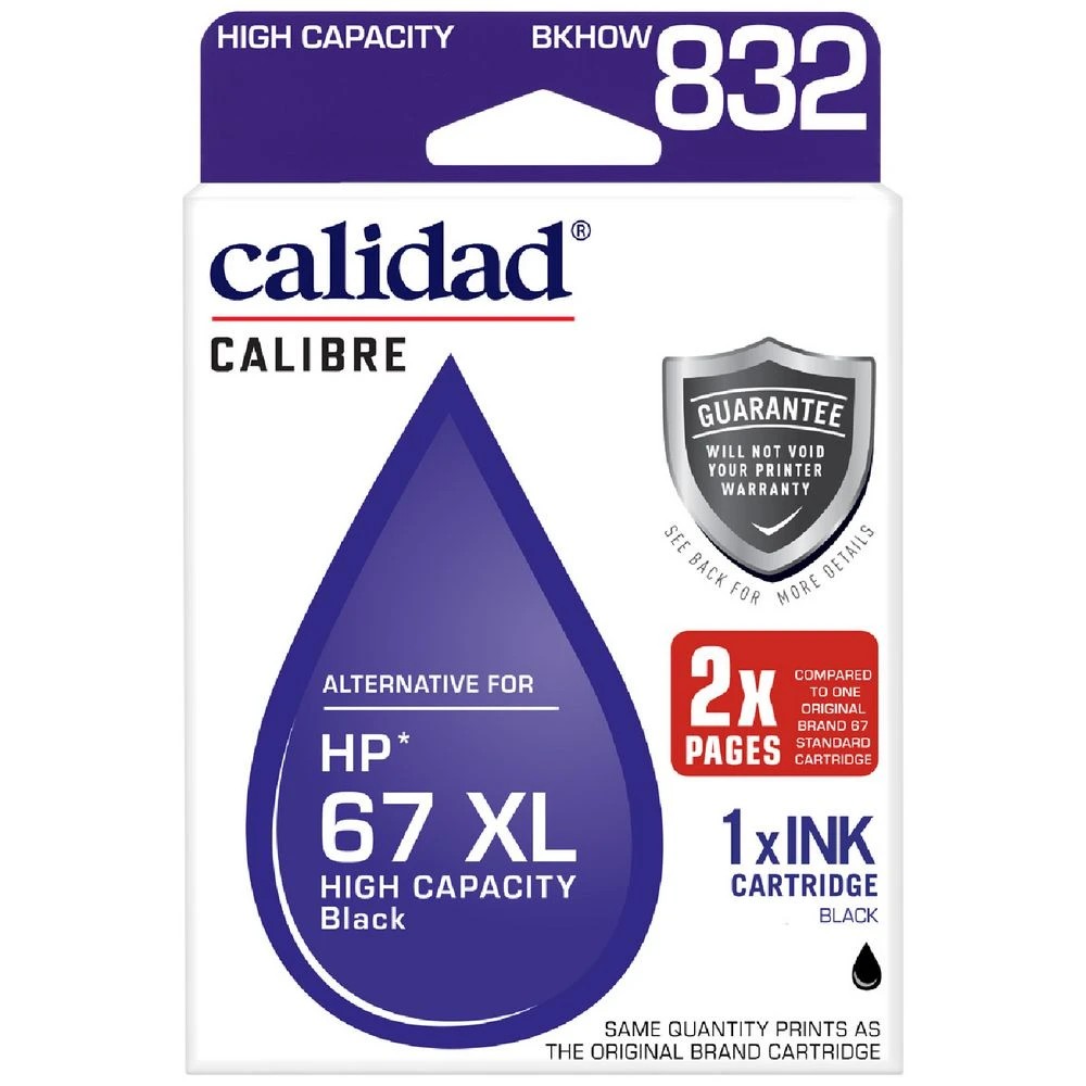 1 Calidad HP Compatible 67XL Ink Cartridge Black, 1 of 7